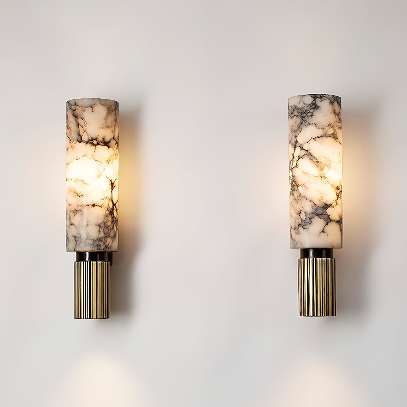 Olnoreth Modern Minimalist Metal Alabaster Wall Lamp - Letslighting