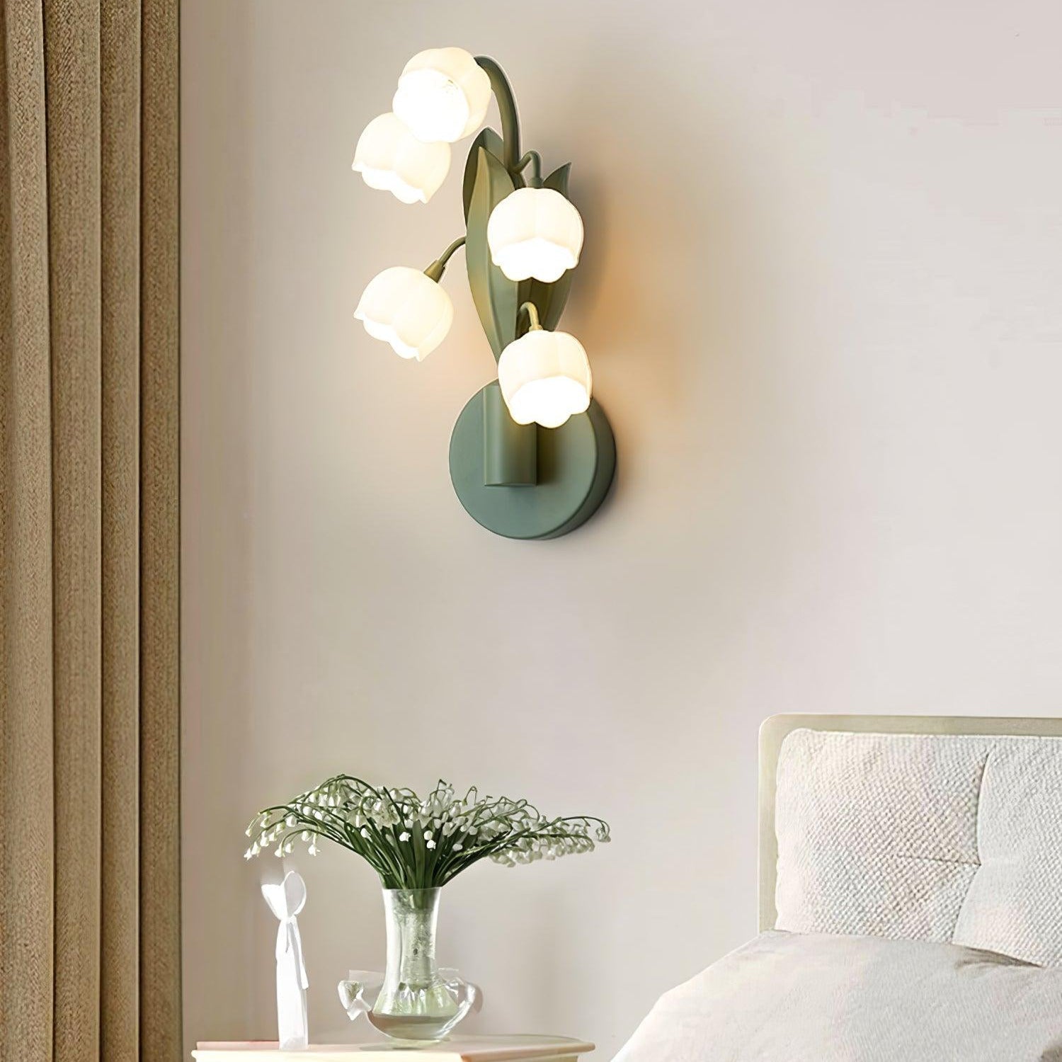 Aelis Natürliche Orchideen-Wandleuchte für den Innenbereich