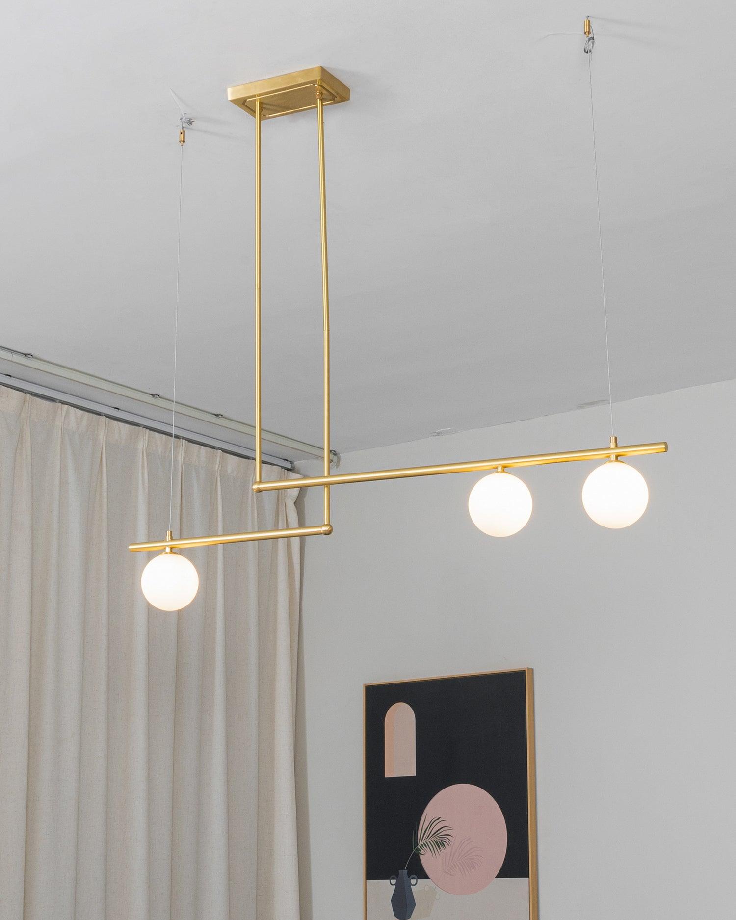 Solara Pendelleuchte Messing Linear Satellite Minimalistisch-Letslighting