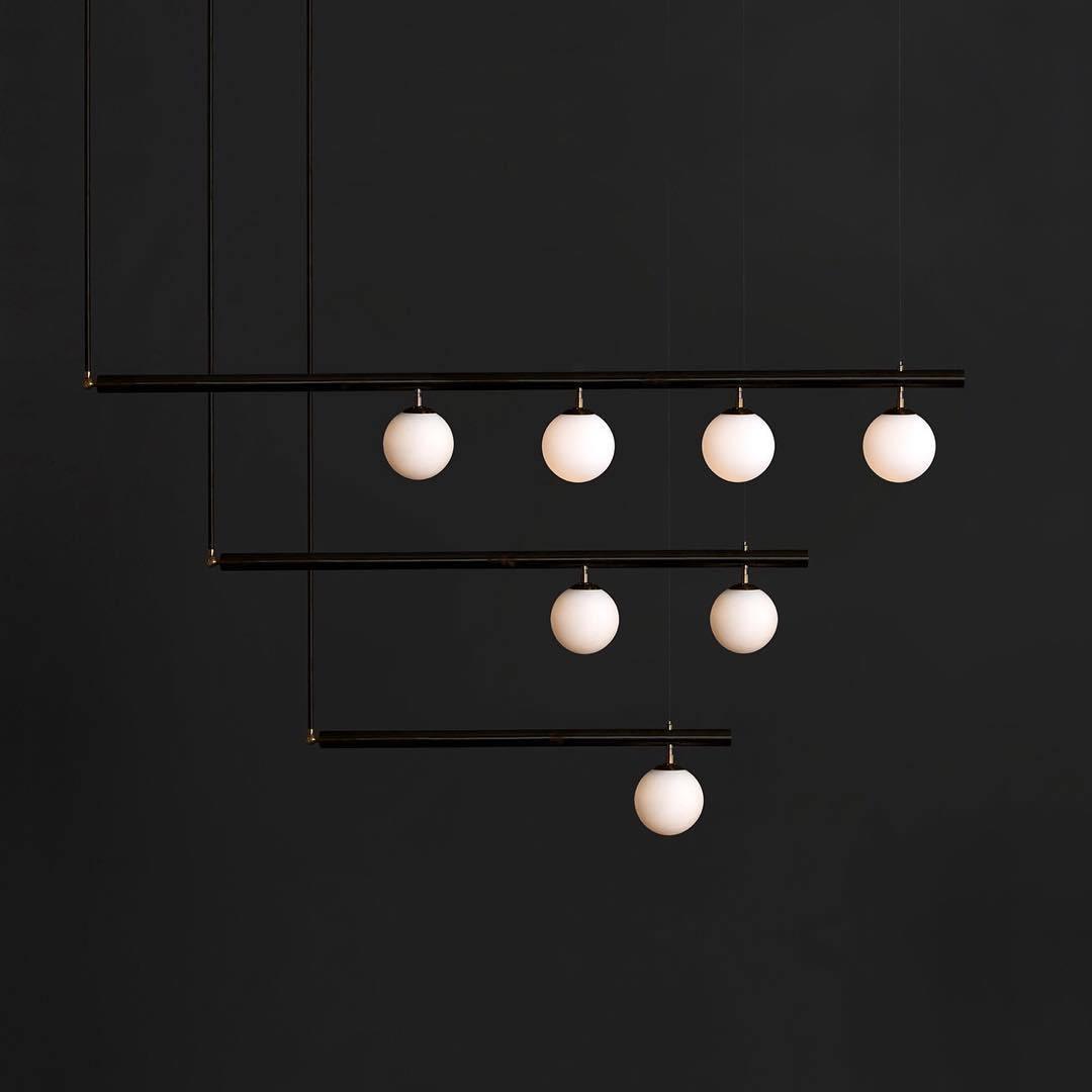 Solara Pendelleuchte Messing Linear Satellite Minimalistisch-Letslighting