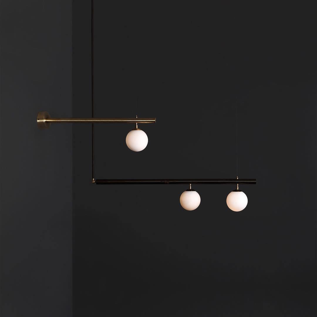 Solara Pendelleuchte Messing Linear Satellite Minimalistisch-Letslighting