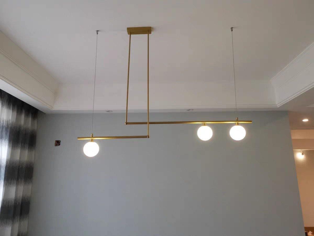 Solara Pendelleuchte Messing Linear Satellite Minimalistisch-Letslighting