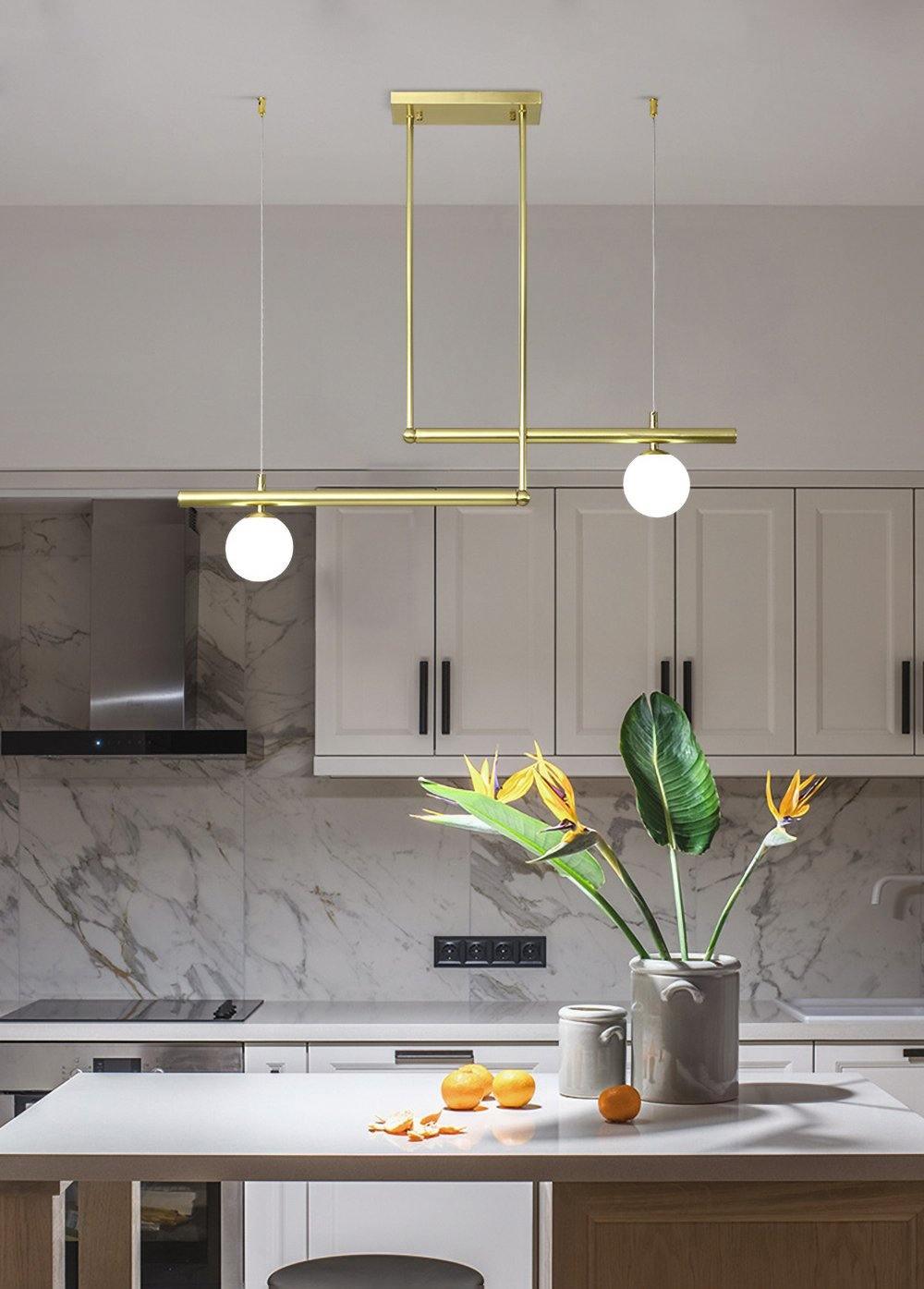 Solara Pendelleuchte Messing Linear Satellite Minimalistisch-Letslighting