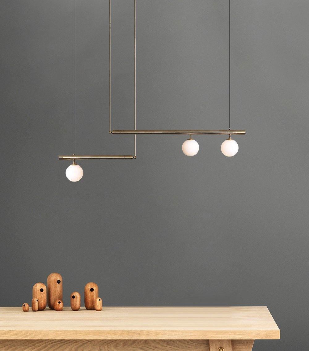 Solara Pendelleuchte Messing Linear Satellite Minimalistisch-Letslighting
