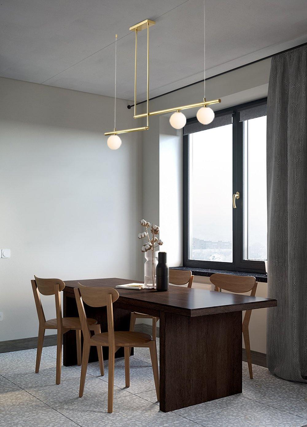 Solara Pendelleuchte Messing Linear Satellite Minimalistisch-Letslighting