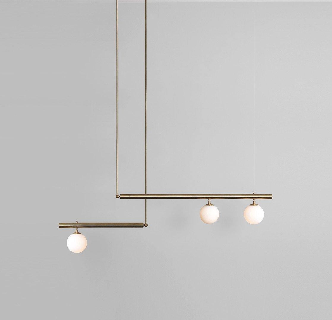 Solara Pendelleuchte Messing Linear Satellite Minimalistisch-Letslighting