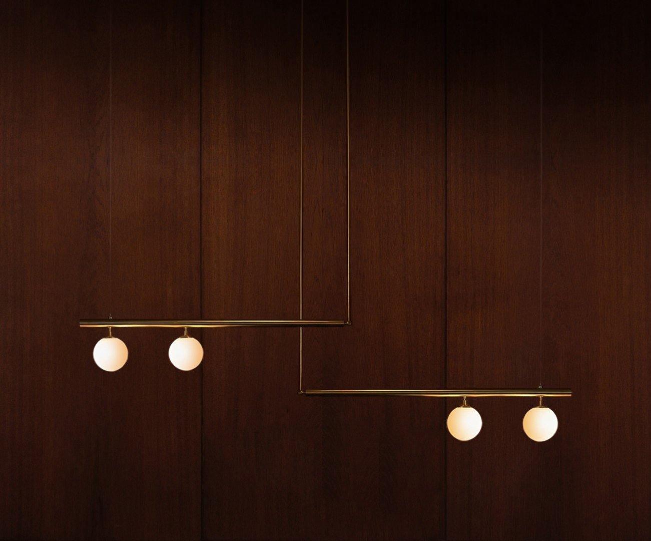 Solara Pendelleuchte Messing Linear Satellite Minimalistisch-Letslighting