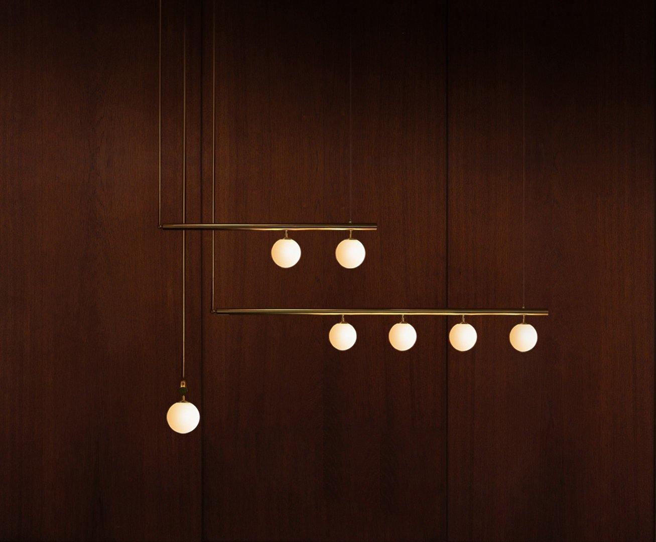 Solara Pendelleuchte Messing Linear Satellite Minimalistisch-Letslighting