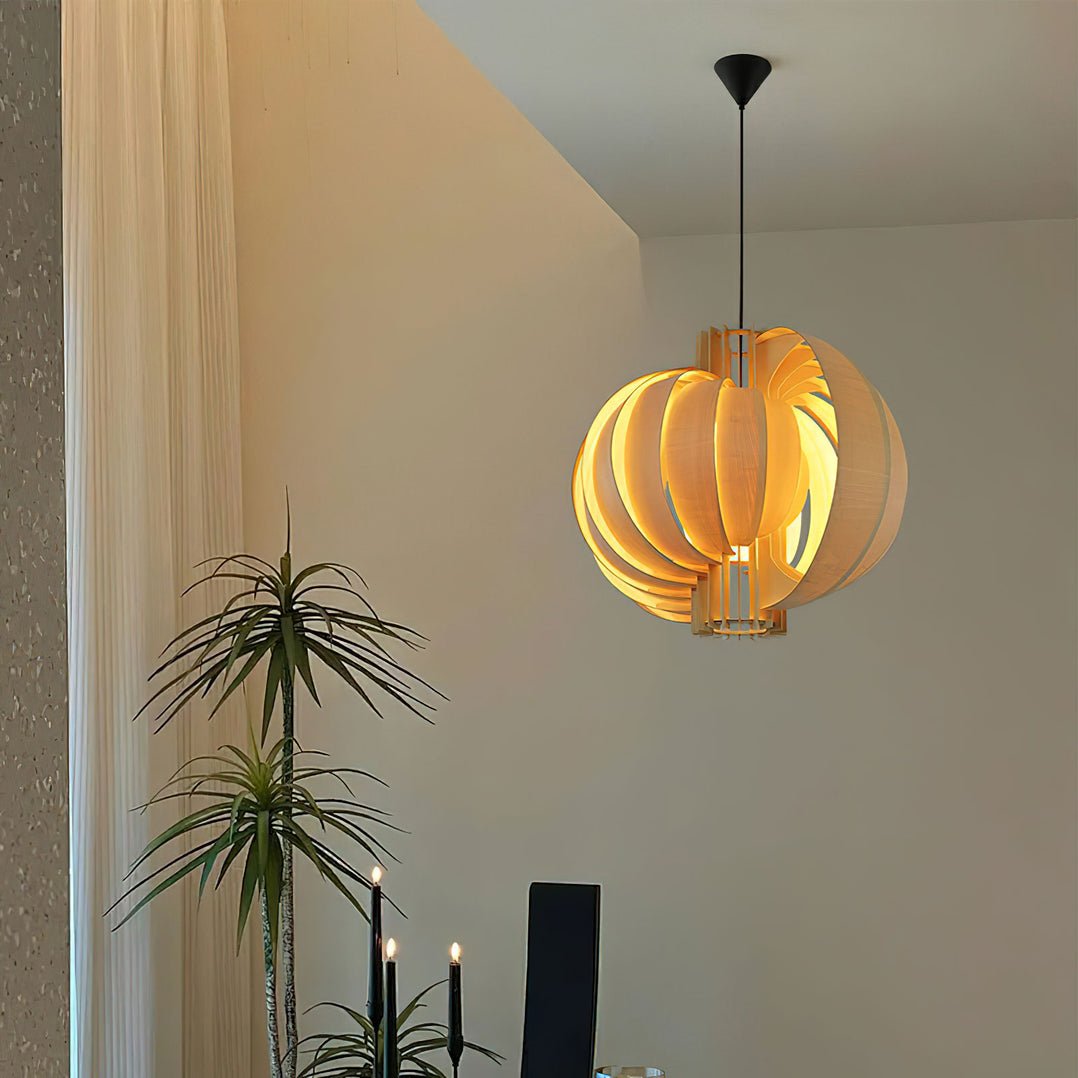Ivraeus Premium Eleganz Ring Holz Pendelleuchte-Letslighting