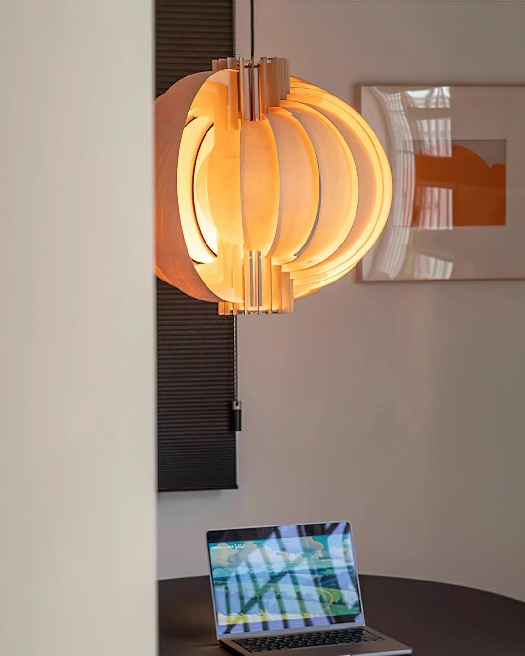 Ivraeus Premium Eleganz Ring Holz Pendelleuchte-Letslighting
