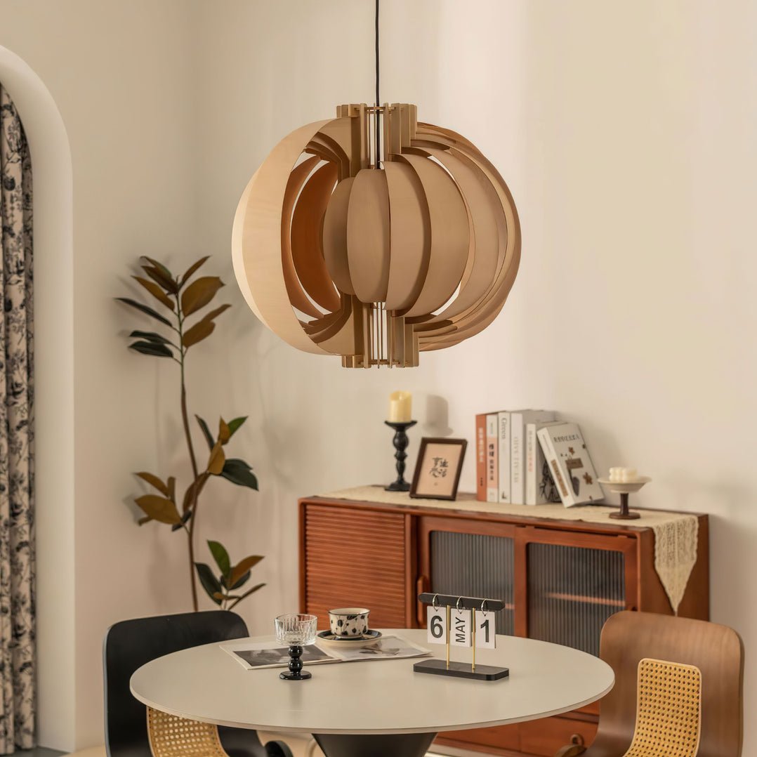 Ivraeus Premium Eleganz Ring Holz Pendelleuchte-Letslighting