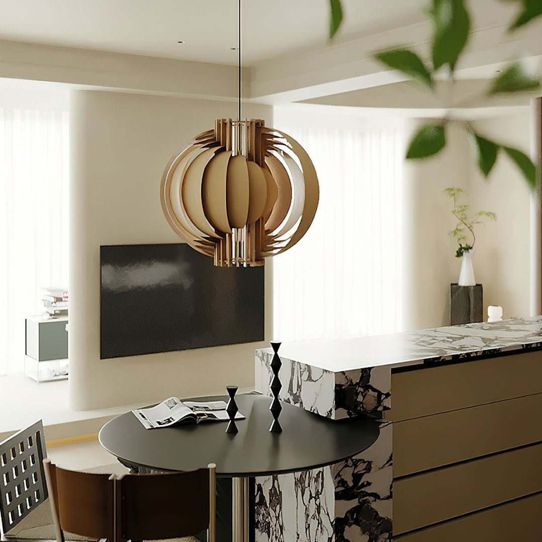 Ivraeus Premium Eleganz Ring Holz Pendelleuchte-Letslighting