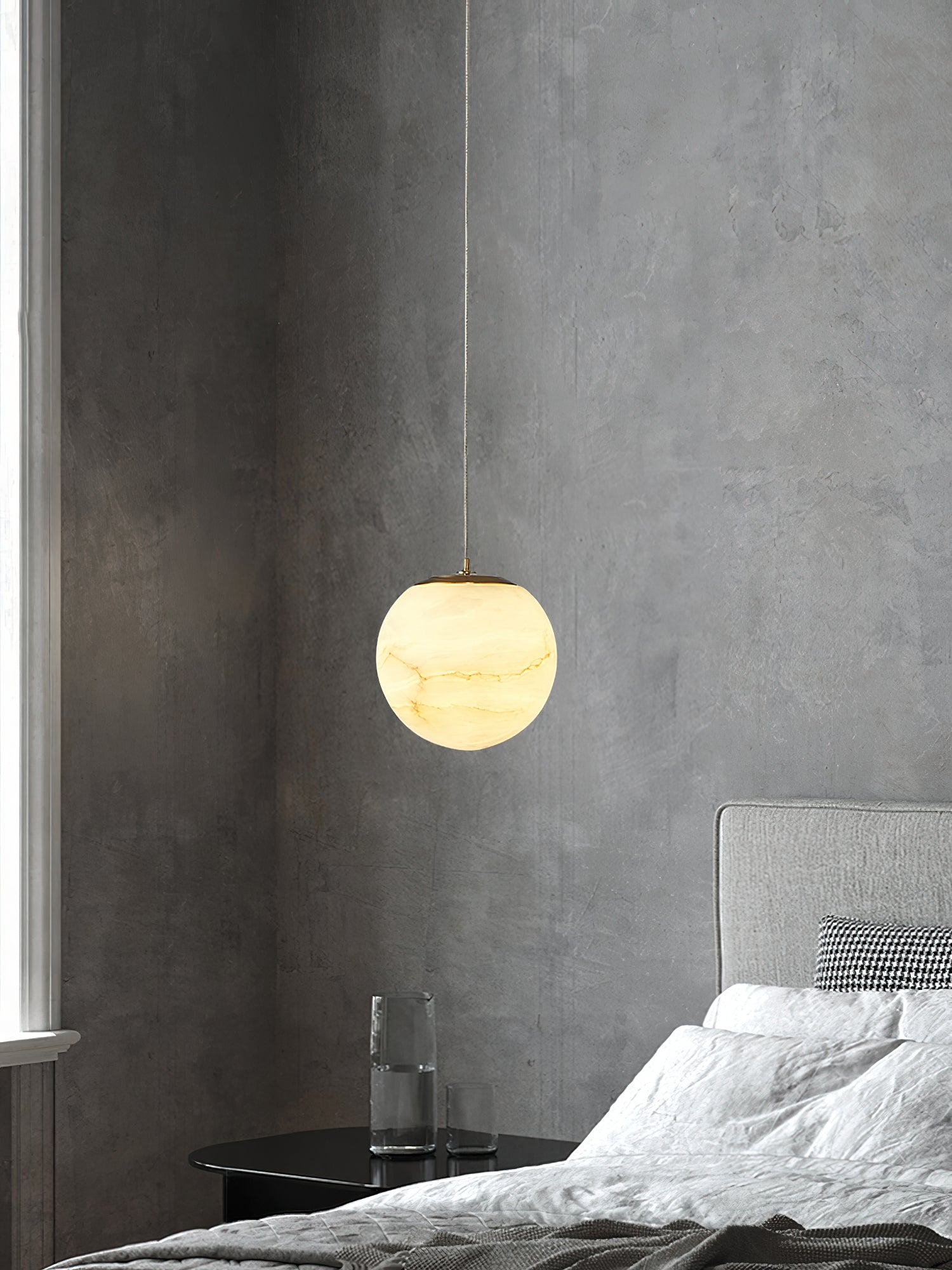 Uphaara Modern Minimalist Alabaster Pendant Light - Letslighting