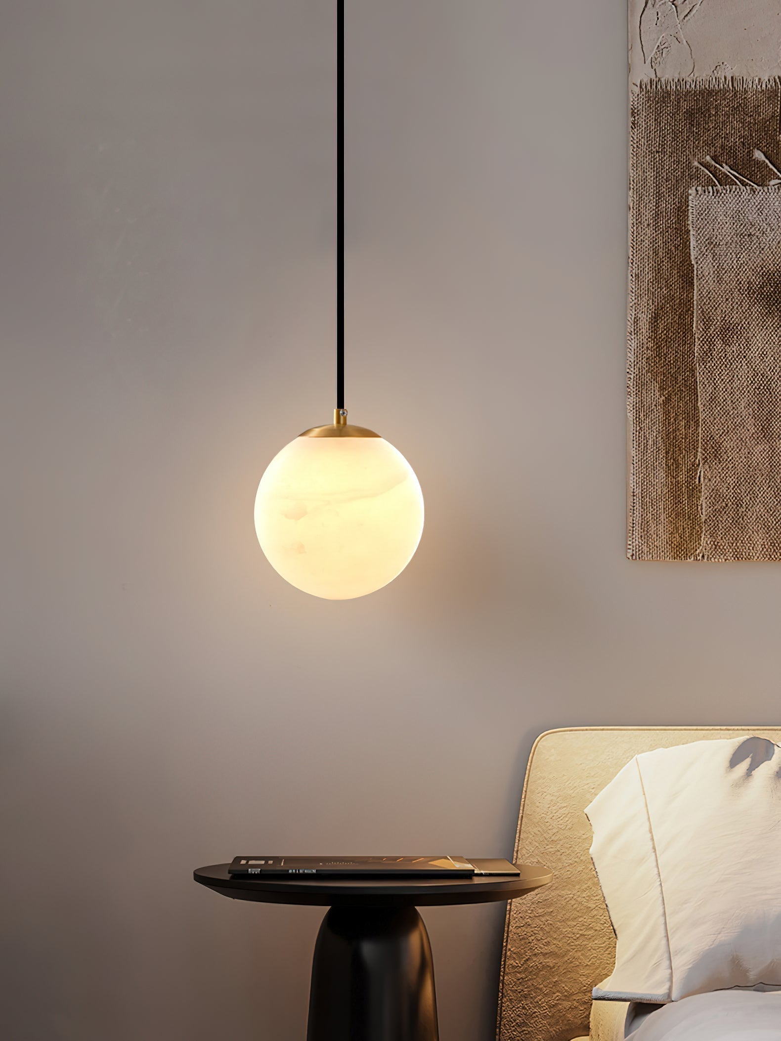 Uphaara Modern Minimalist Alabaster Pendant Light - Letslighting