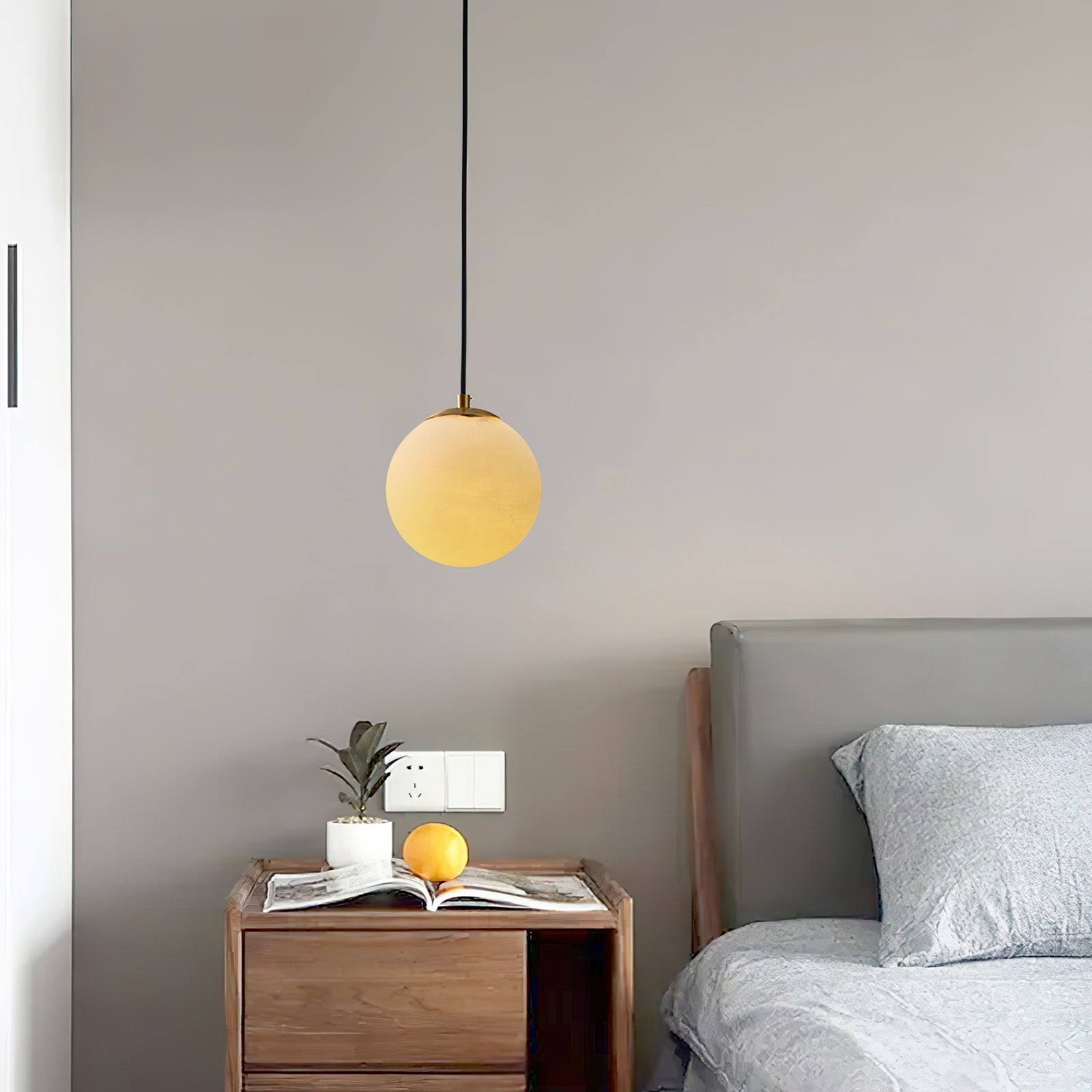 Uphaara Modern Minimalist Alabaster Pendant Light - Letslighting