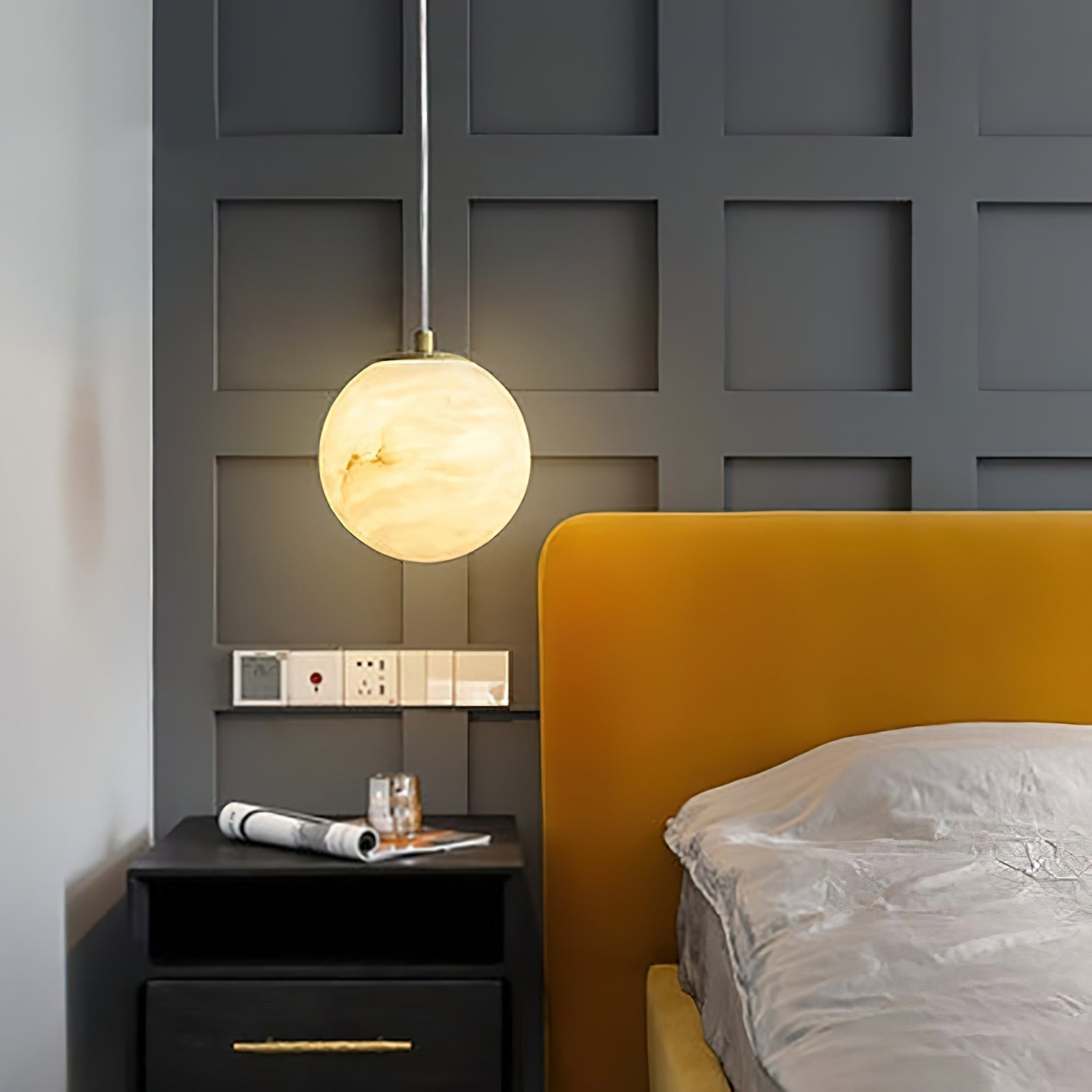 Uphaara Modern Minimalist Alabaster Pendant Light - Letslighting