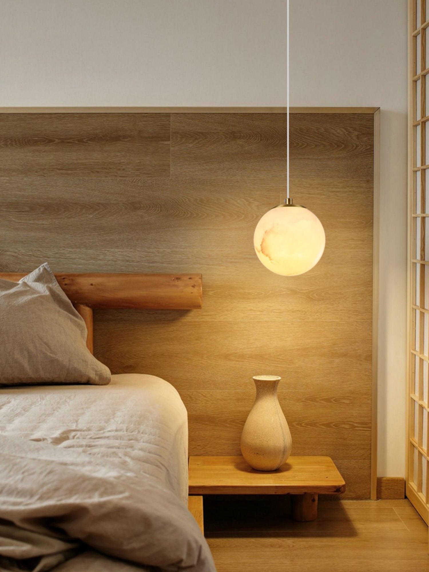 Uphaara Modern Minimalist Alabaster Pendant Light - Letslighting