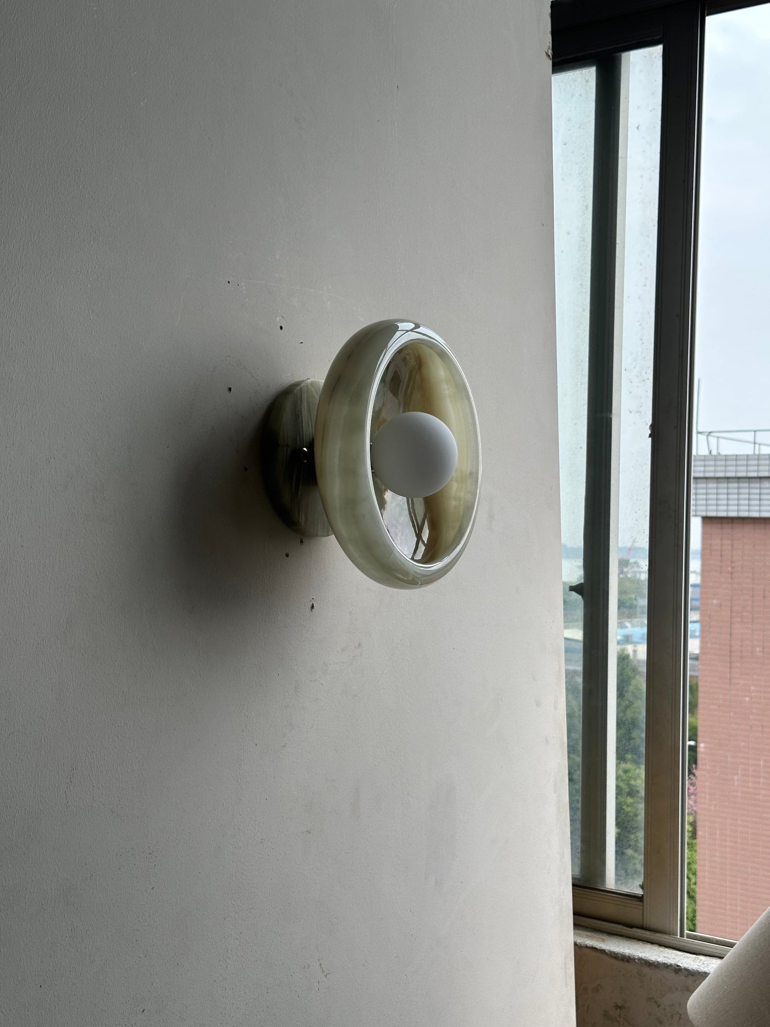 Piedra Modern Minimalist Marble Glass Wall Lamp - Letslighting