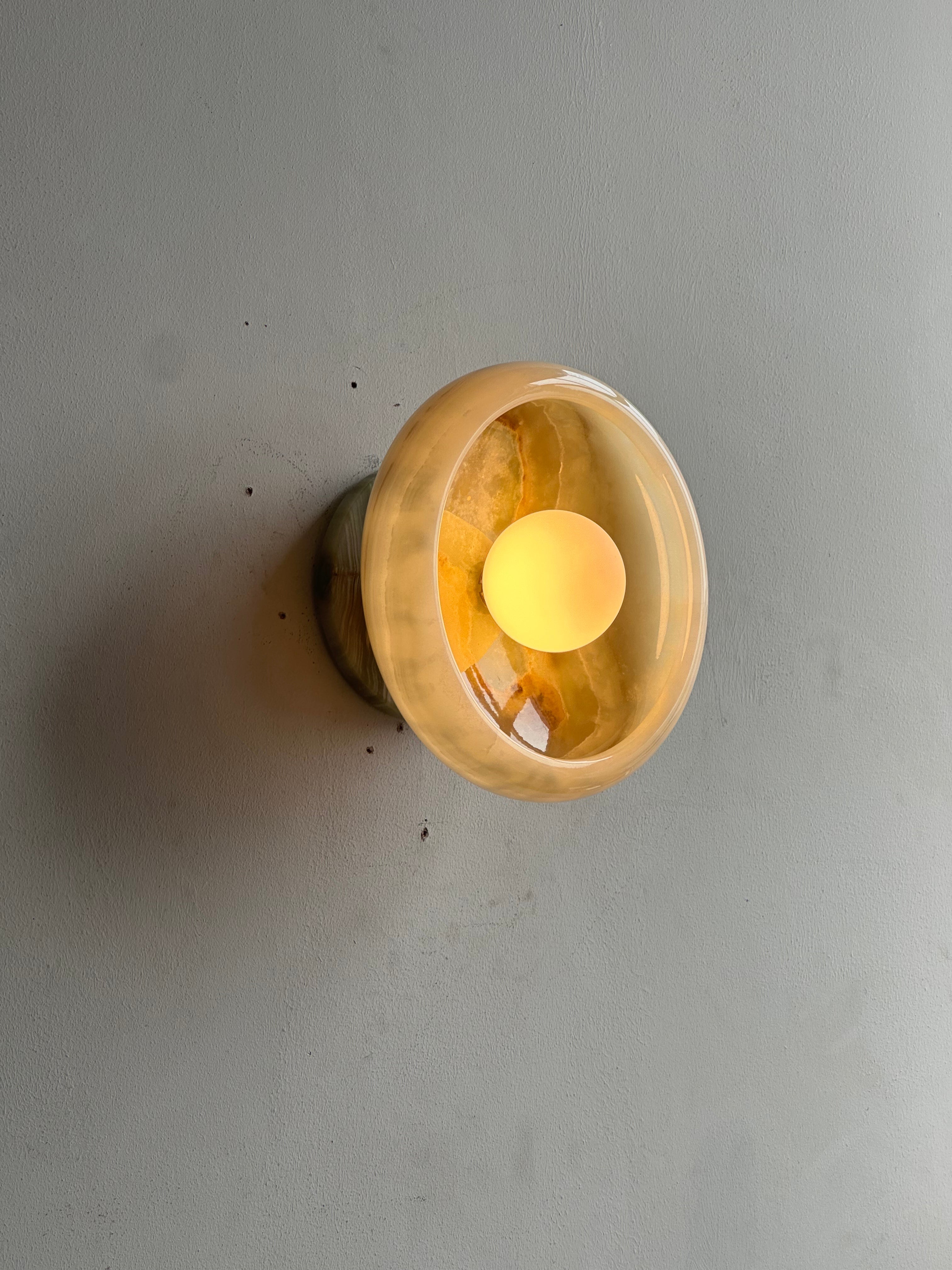 Piedra Modern Minimalist Marble Glass Wall Lamp - Letslighting