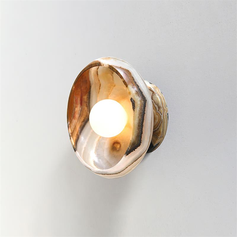 Onvix Wandleuchte aus Natur-Onyx-Letslighting