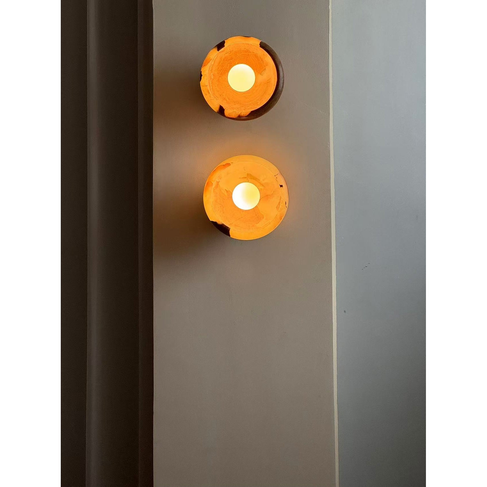 Piedra Modern Minimalist Marble Glass Wall Lamp - Letslighting