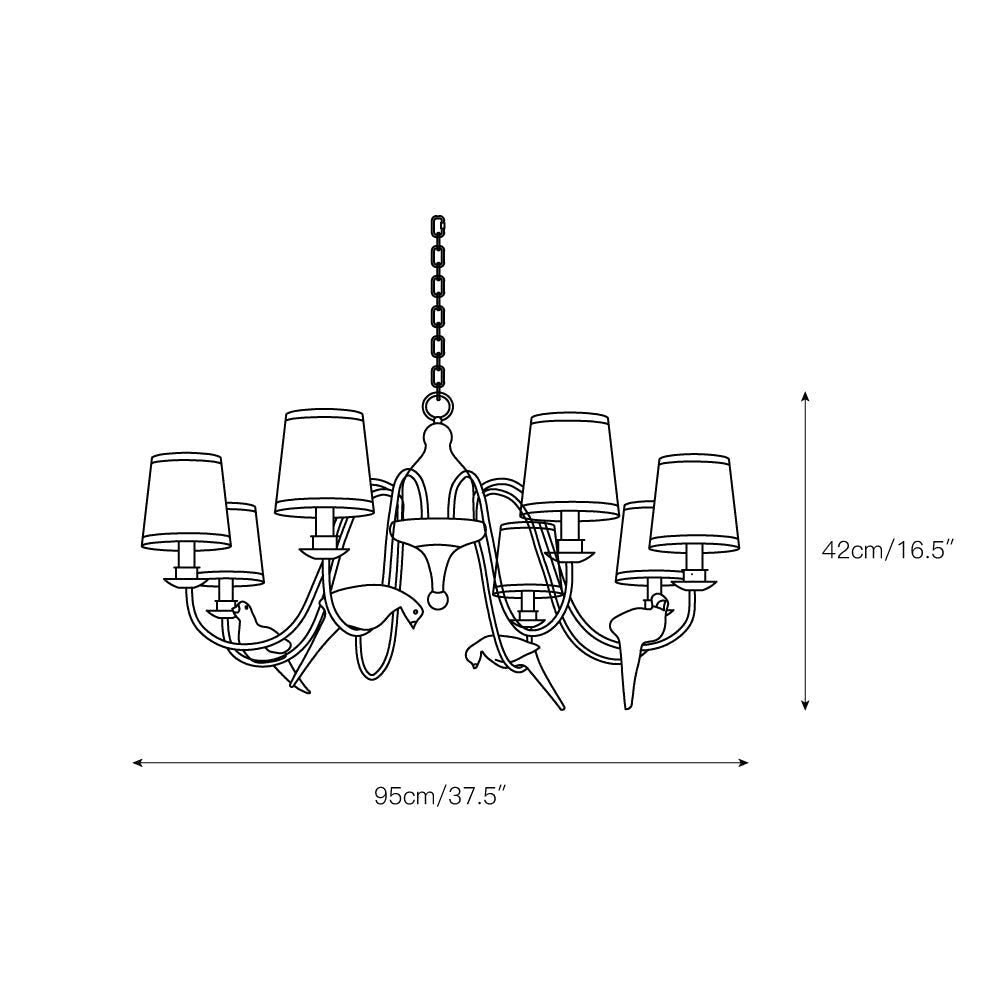 Avcarora Postmoderner Luxus-Stoff-Kronleuchter-Letslighting