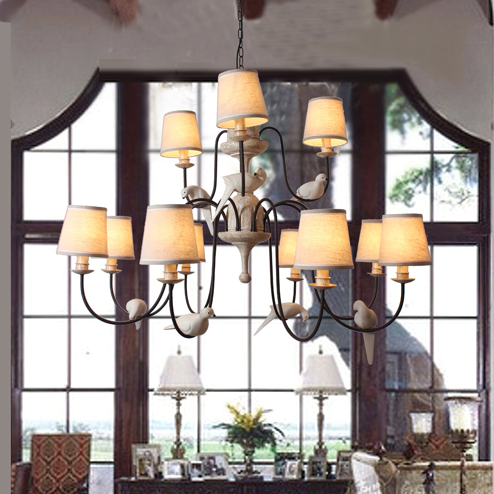 Avcarora Postmoderner Luxus-Stoff-Kronleuchter-Letslighting