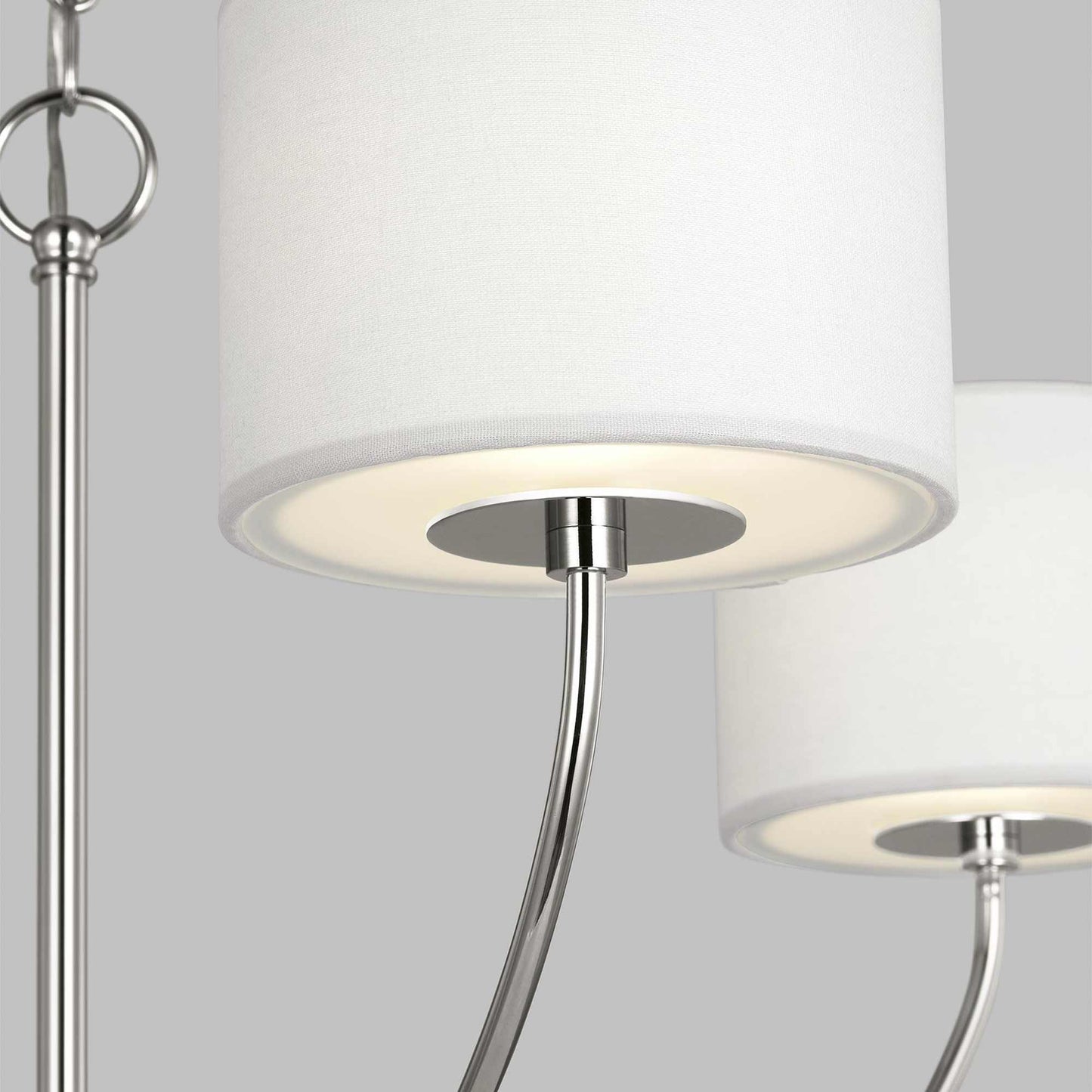 Mycaren Industrieller Vintage Kronleuchter aus Messing mit Stoffbezug-Letslighting