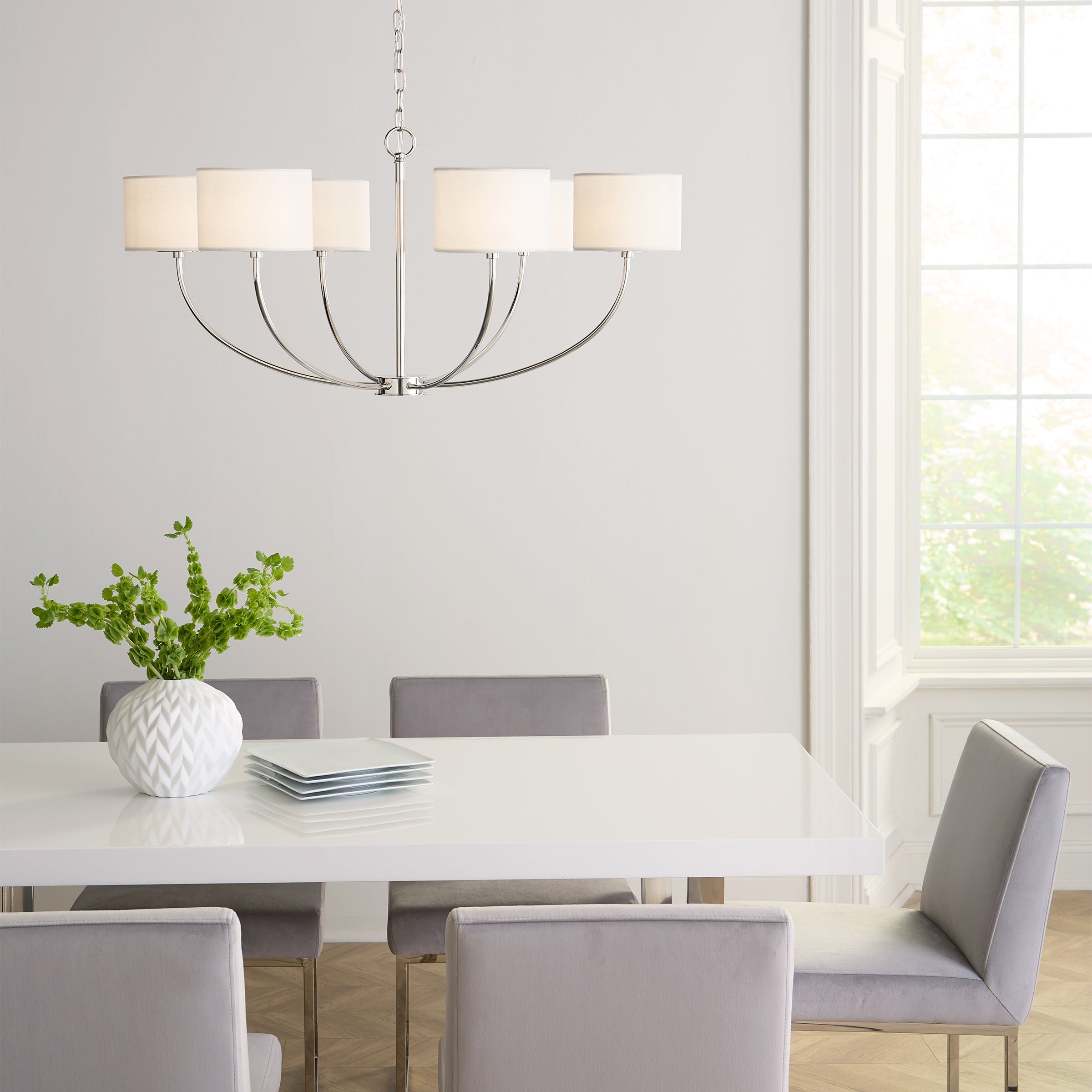 Mycaren Industrieller Vintage Kronleuchter aus Messing mit Stoffbezug-Letslighting