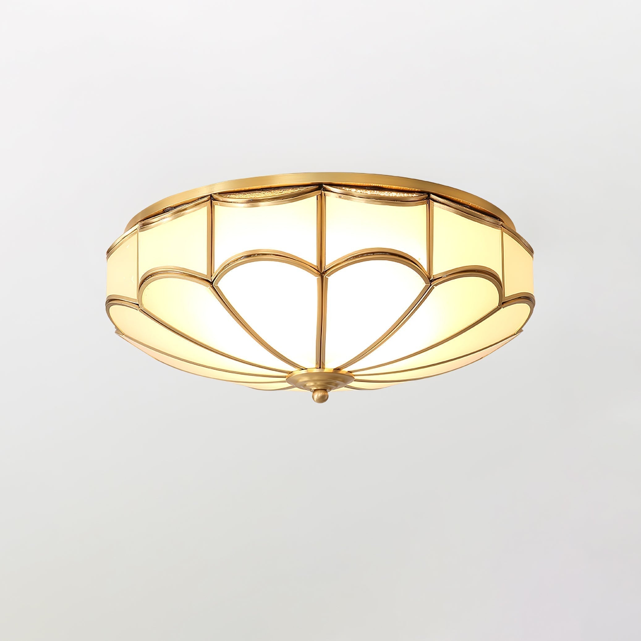 Evmarara Elegance Deckenleuchte aus Messing und Glas-Letslighting