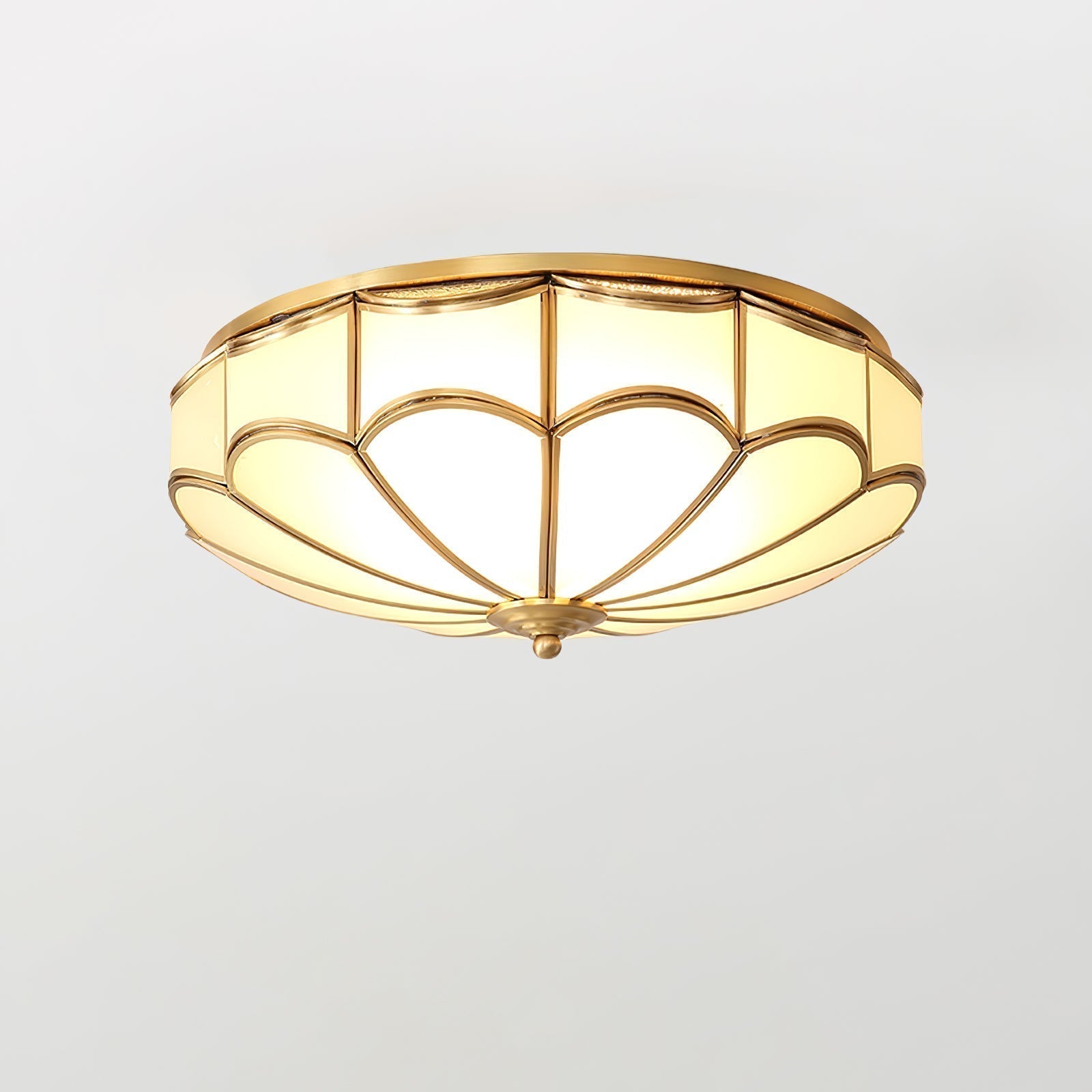 Evmarara Elegance Deckenleuchte aus Messing und Glas-Letslighting
