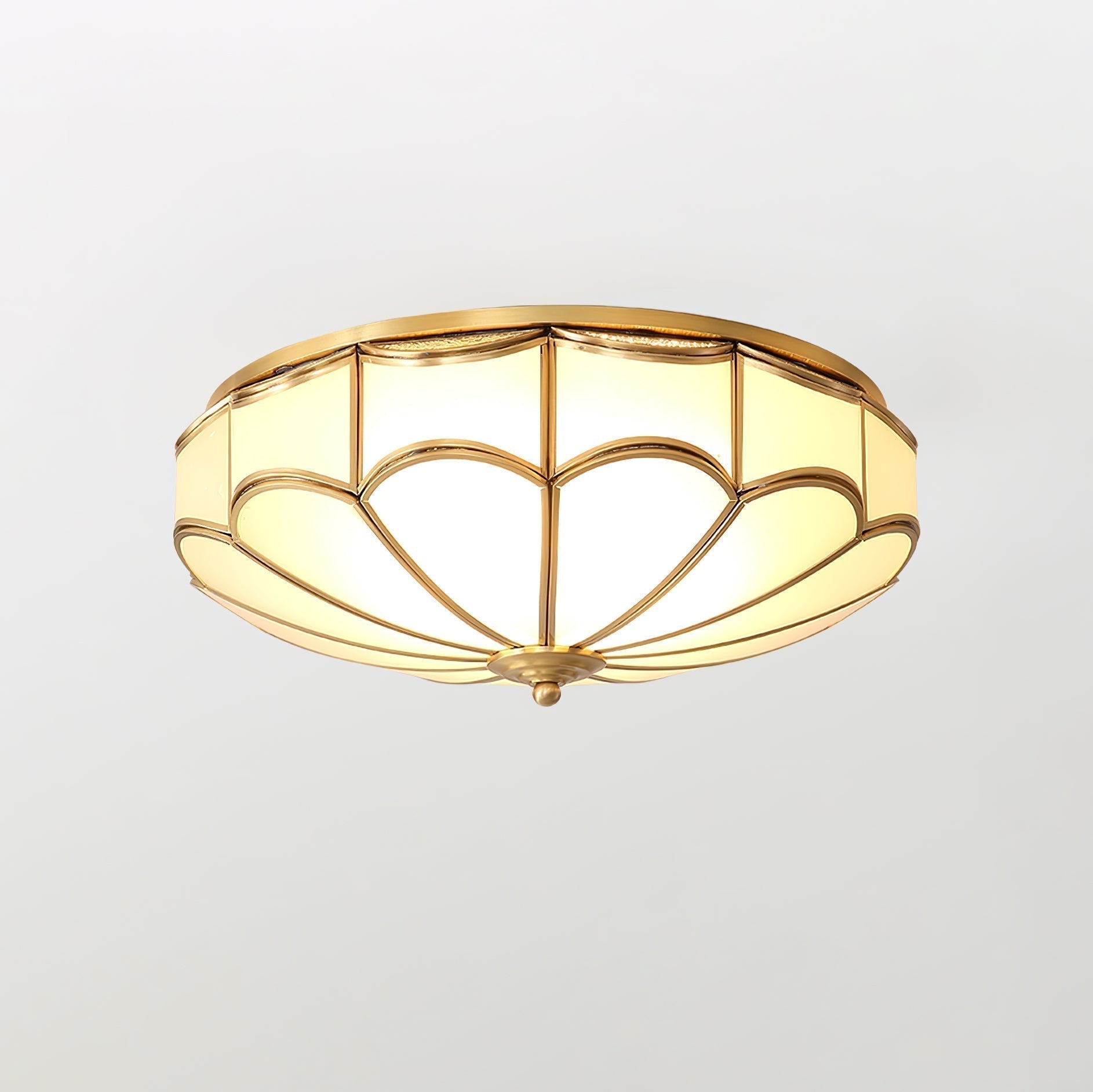 Evmarara Elegance Deckenleuchte aus Messing und Glas-Letslighting