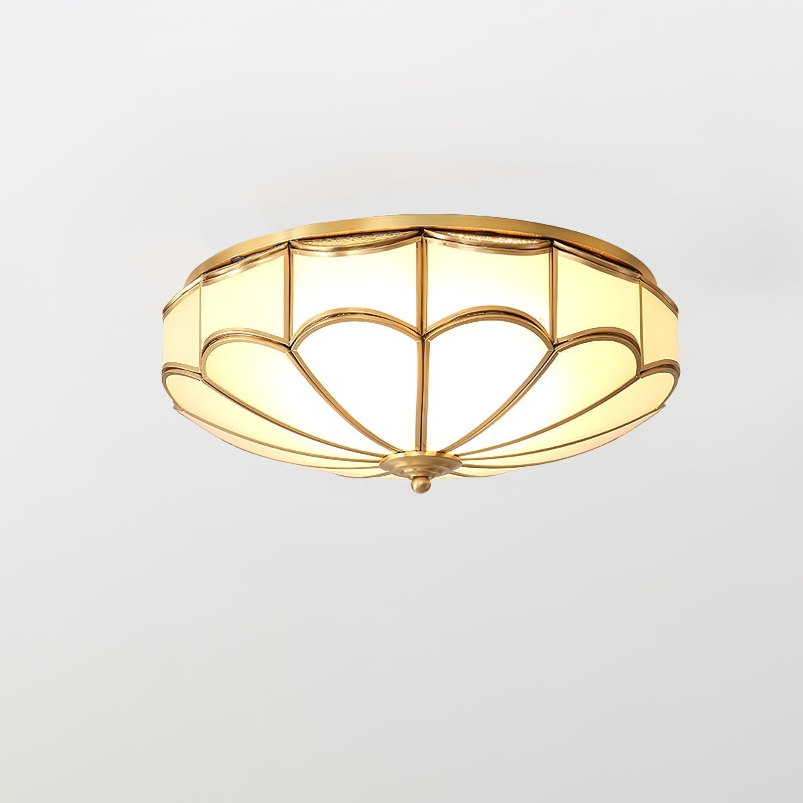 Evmarara Elegance Deckenleuchte aus Messing und Glas-Letslighting