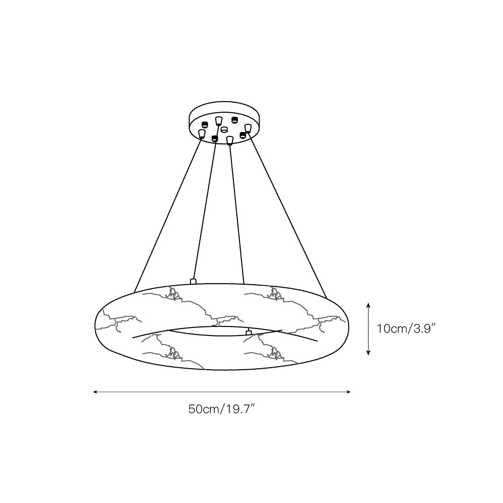 Alvynora Modern Minimalist Brass Alabaster Chandelier - Letslighting