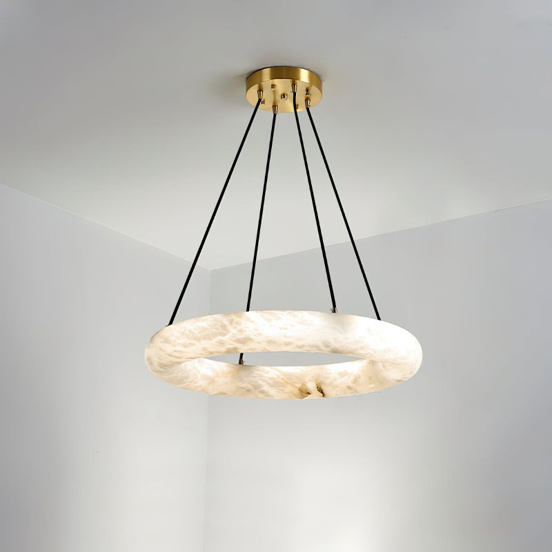 Alvynora Modern Minimalist Brass Alabaster Chandelier - Letslighting