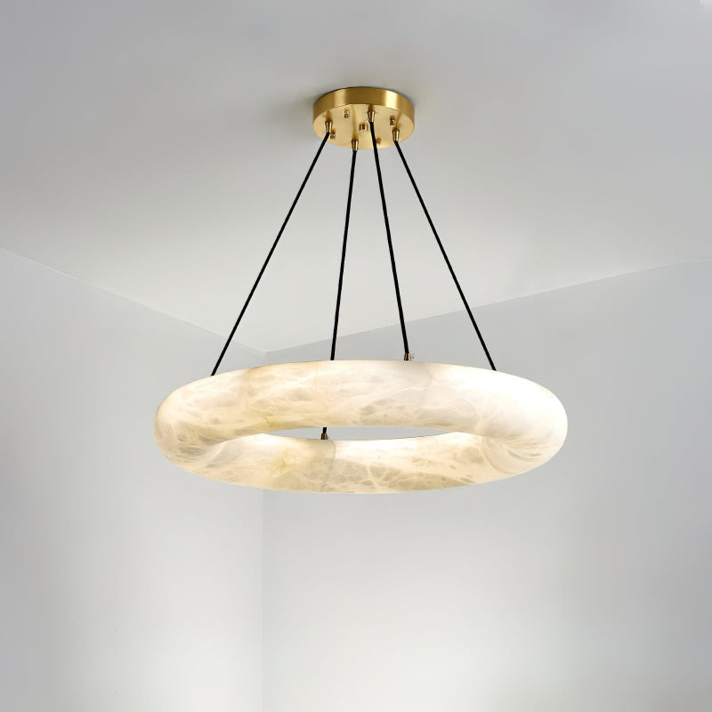 Alvynora Modern Minimalist Brass Alabaster Chandelier - Letslighting
