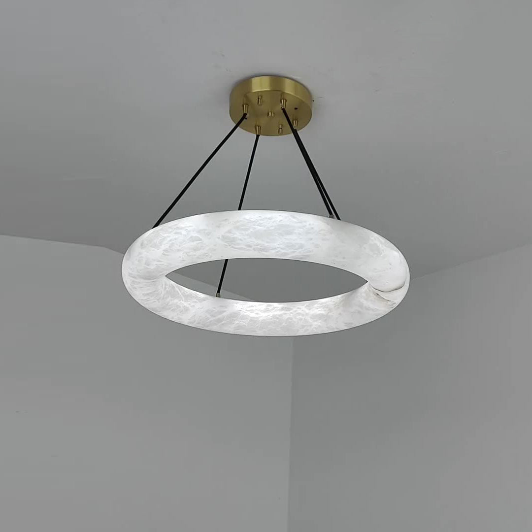 Alvynora Modern Minimalist Brass Alabaster Chandelier - Letslighting