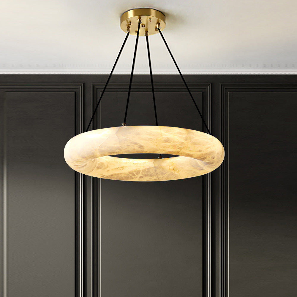 Alvynora Modern Minimalist Brass Alabaster Chandelier - Letslighting