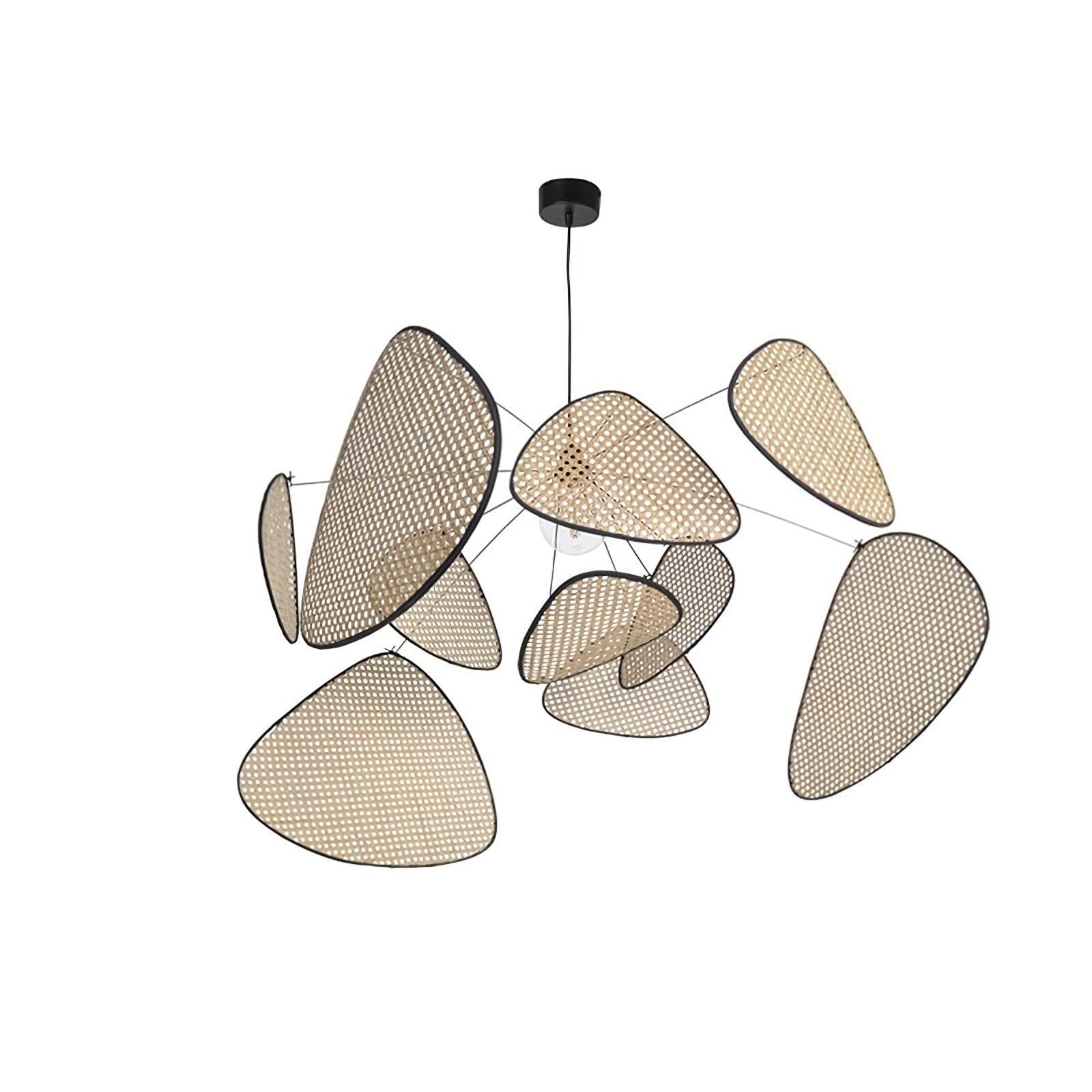 Lustra Kronleuchter Schirm Cannage Suspension Retro-Letslighting