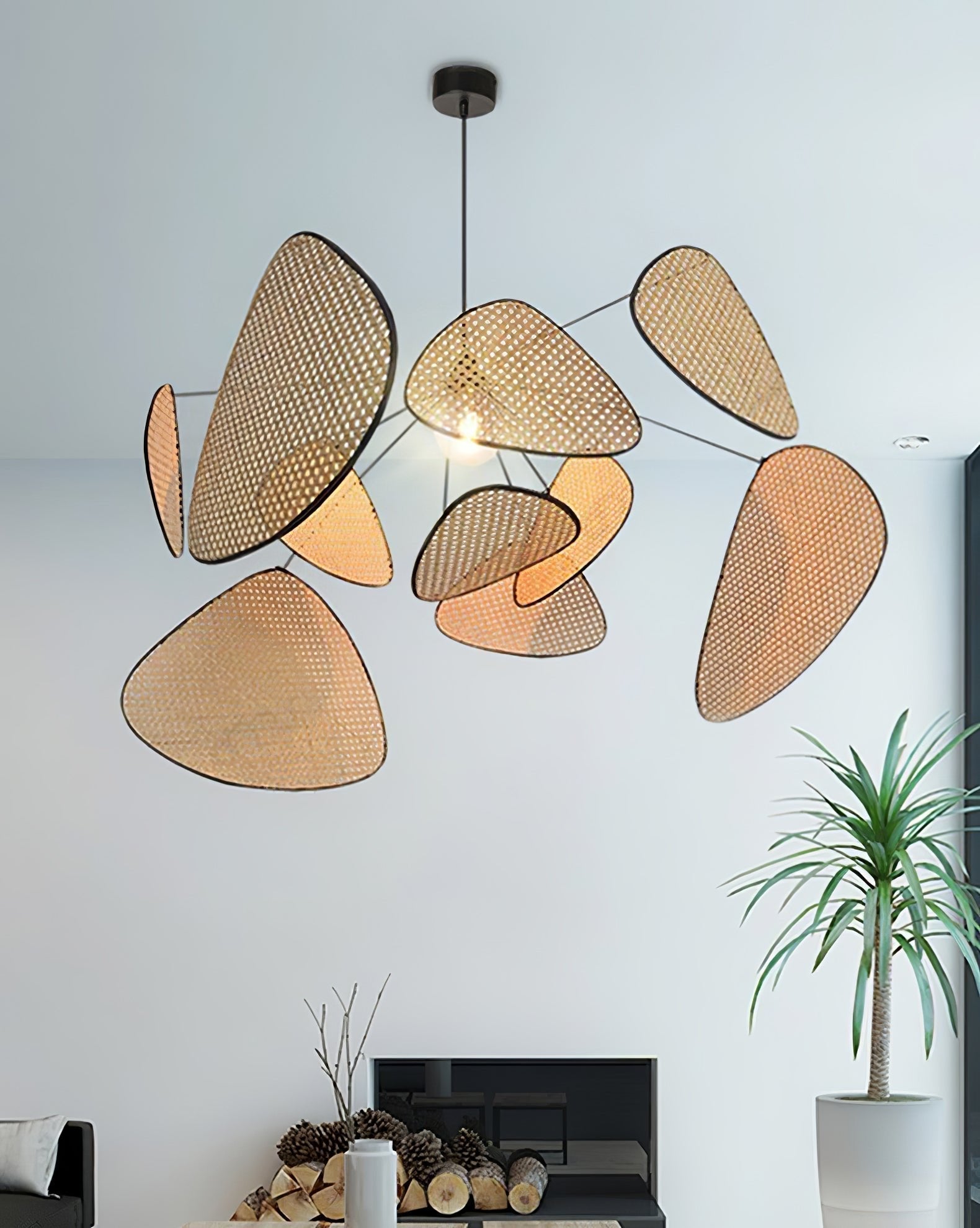 Lustra Kronleuchter Schirm Cannage Suspension Retro-Letslighting
