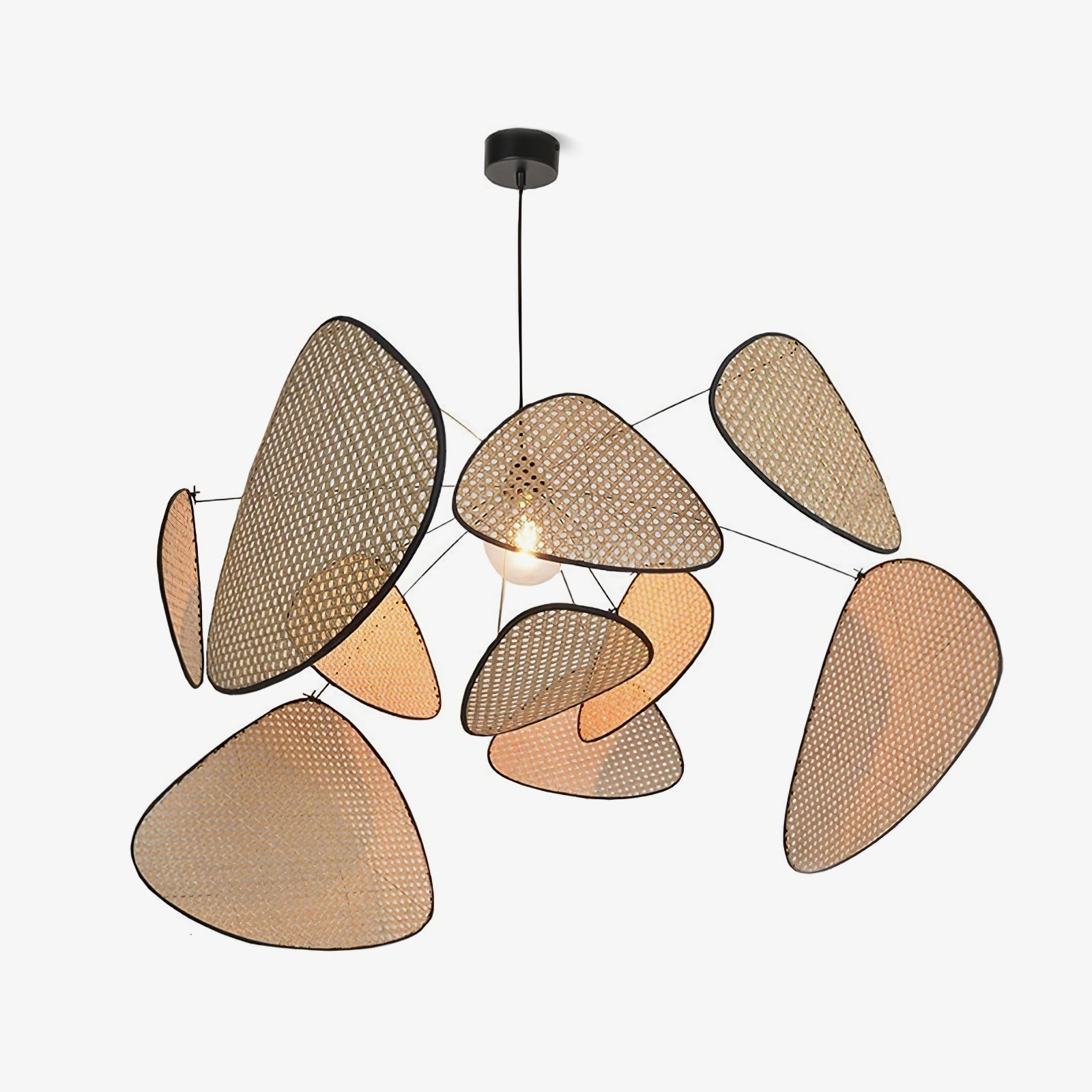 Lustra Kronleuchter Schirm Cannage Suspension Retro-Letslighting