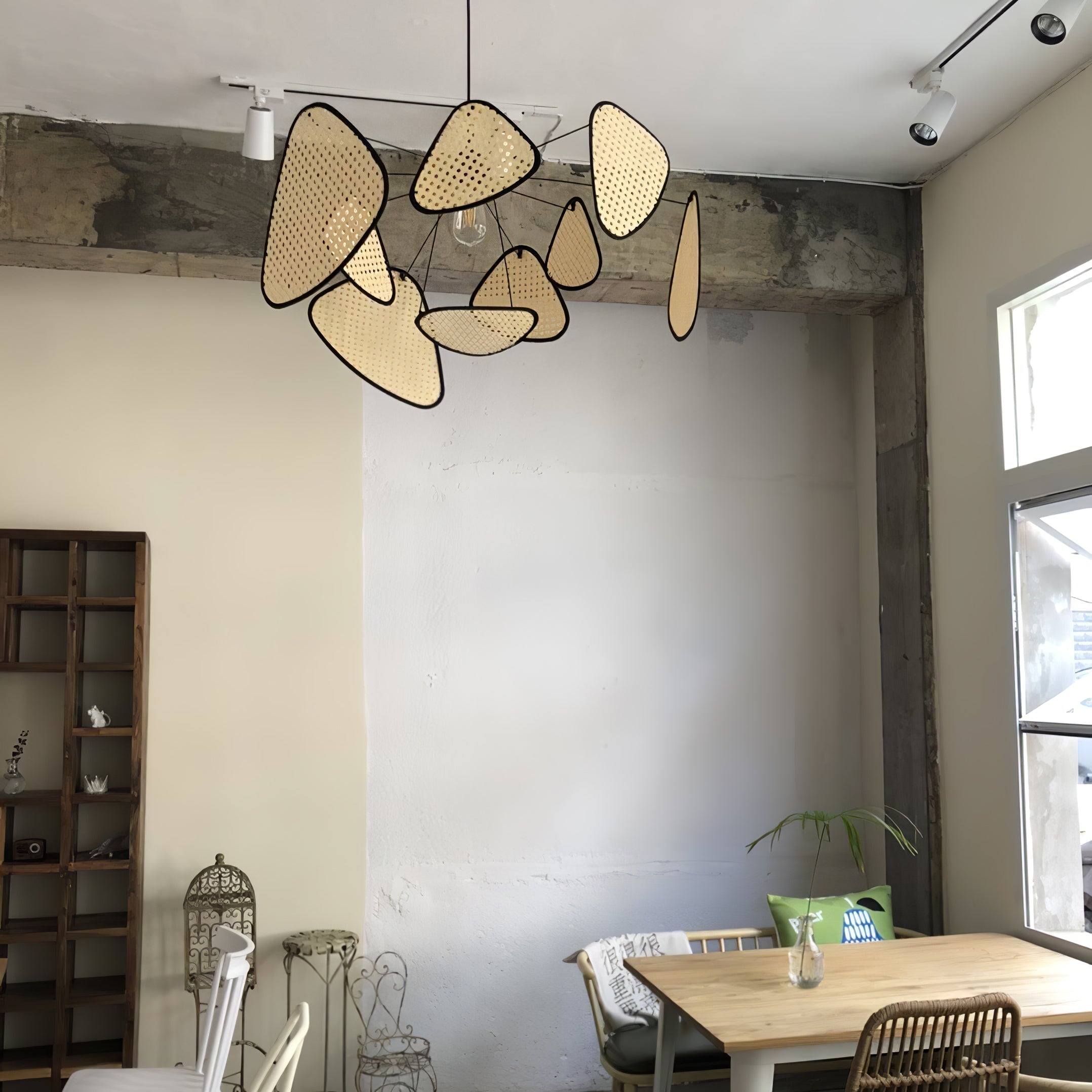 Lustra Kronleuchter Schirm Cannage Suspension Retro-Letslighting