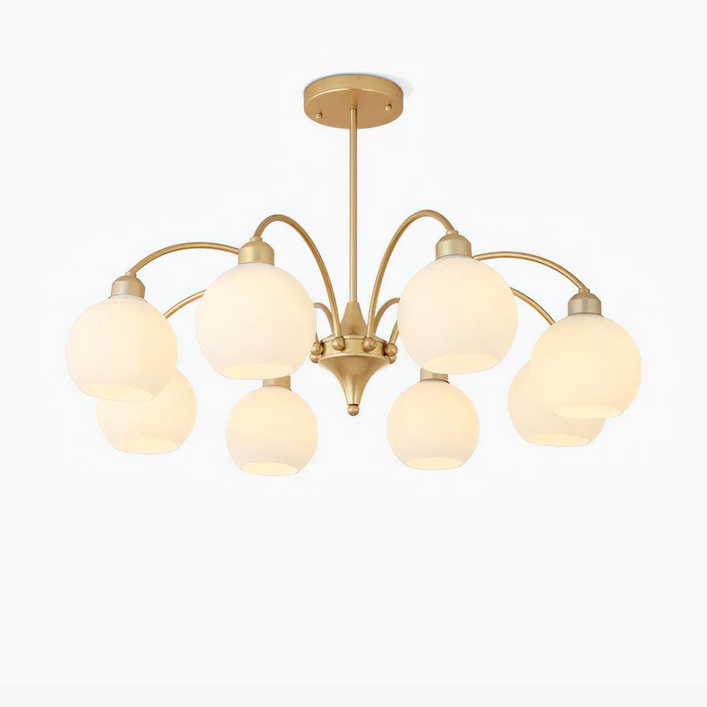 Lustra Kronleuchter Skulptural Glas Gold Modern 8-armig-Letslighting