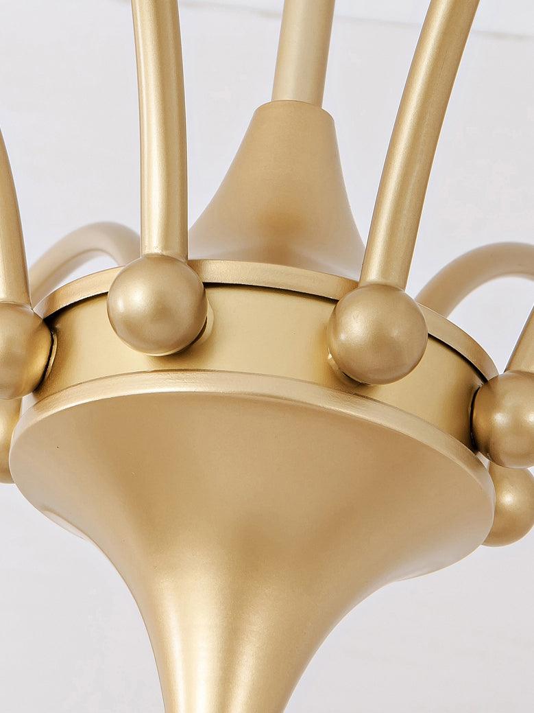 Lustra Kronleuchter Skulptural Glas Gold Modern 8-armig-Letslighting