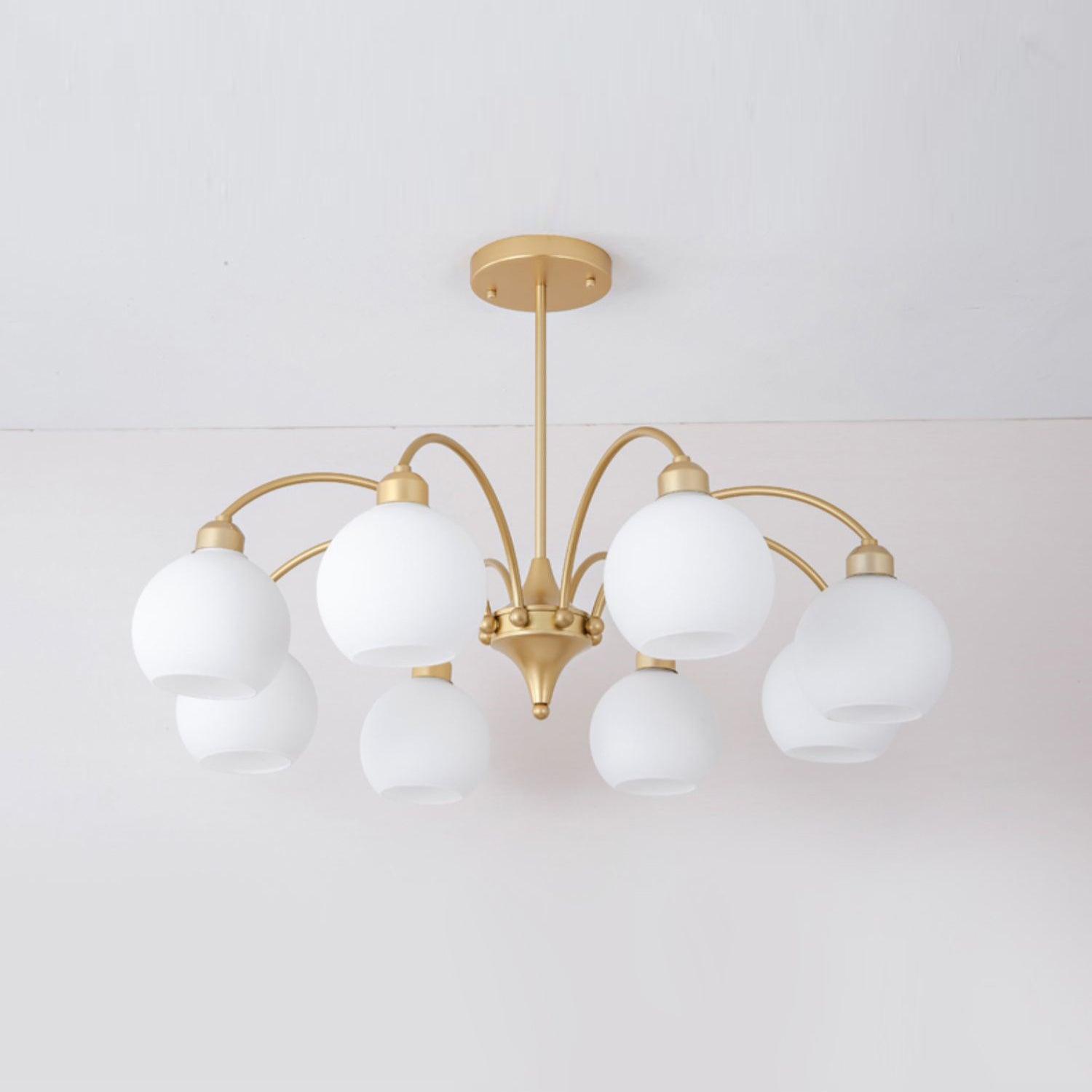 Lustra Kronleuchter Skulptural Glas Gold Modern 8-armig-Letslighting