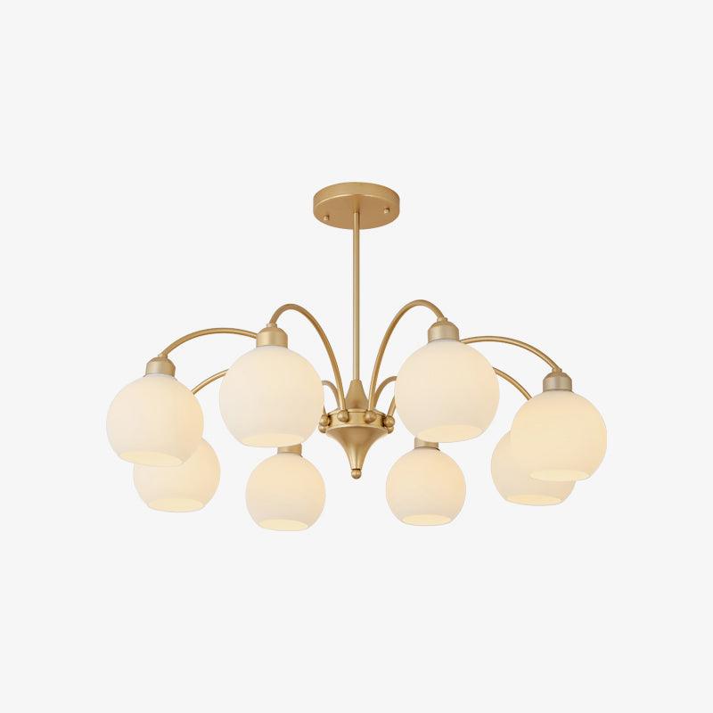 Lustra Kronleuchter Skulptural Glas Gold Modern 8-armig-Letslighting
