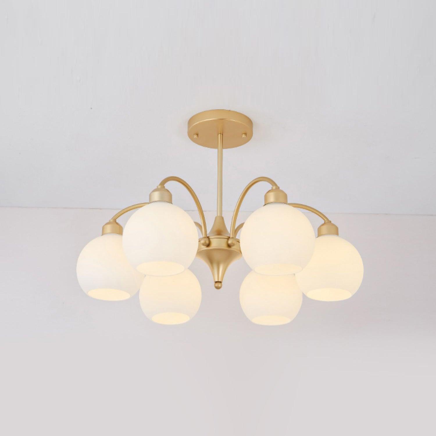 Lustra Kronleuchter Skulptural Glas Gold Modern 8-armig-Letslighting