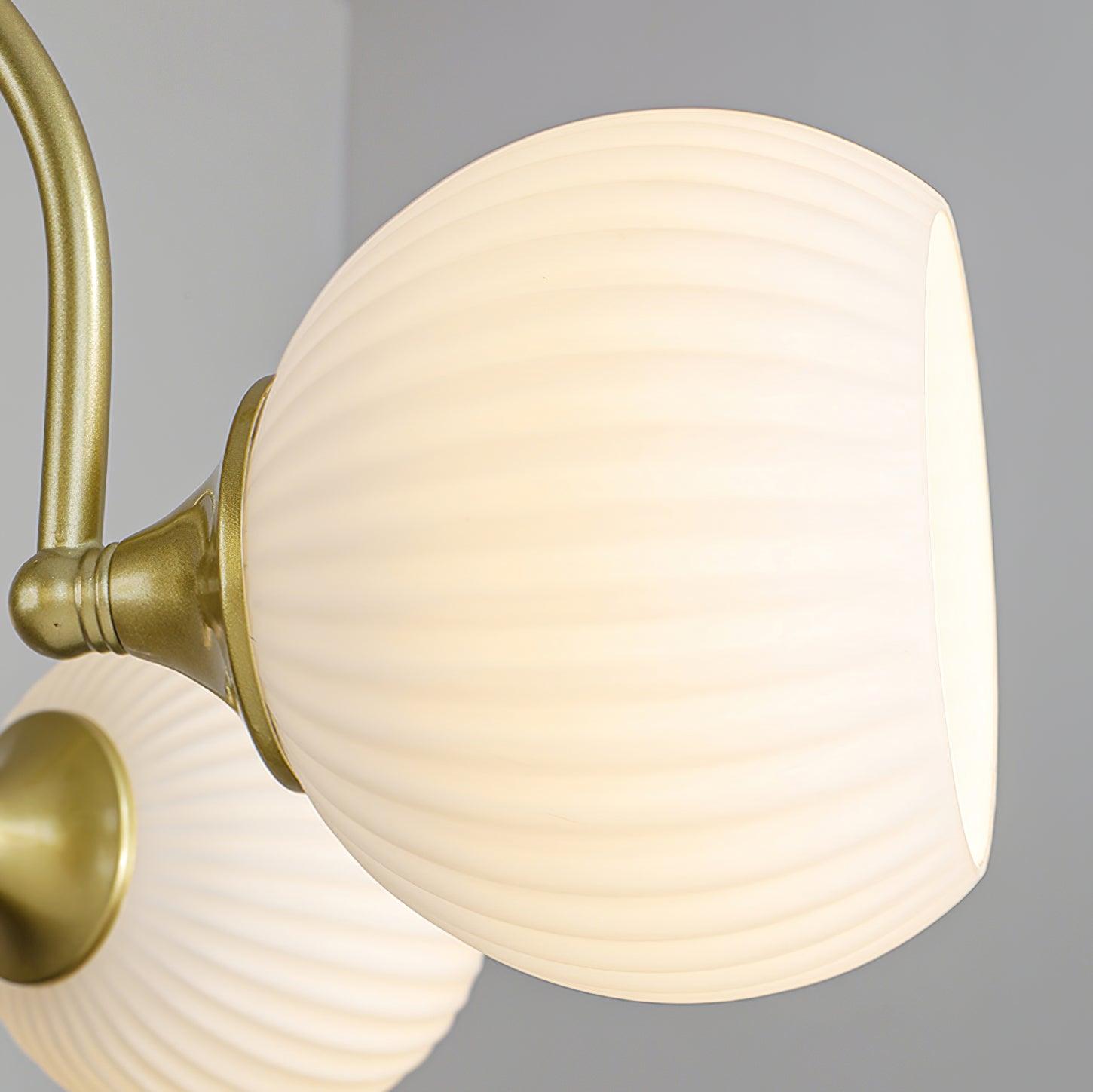 Lustra Kronleuchter Skulptural Glas Rippen mit Eisen-Letslighting