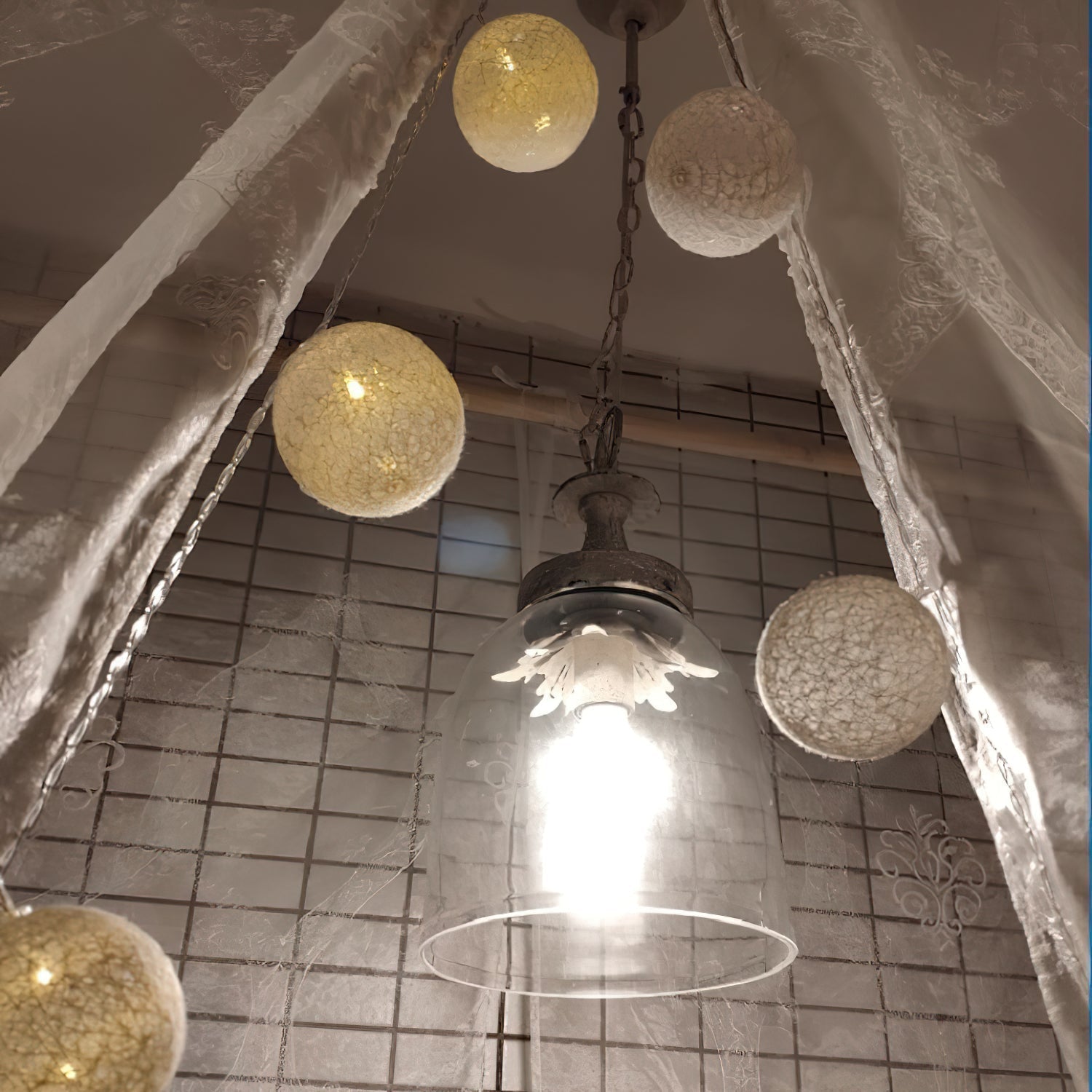 Nyrinaris Vintage Glas Pendelleuchte-Letslighting