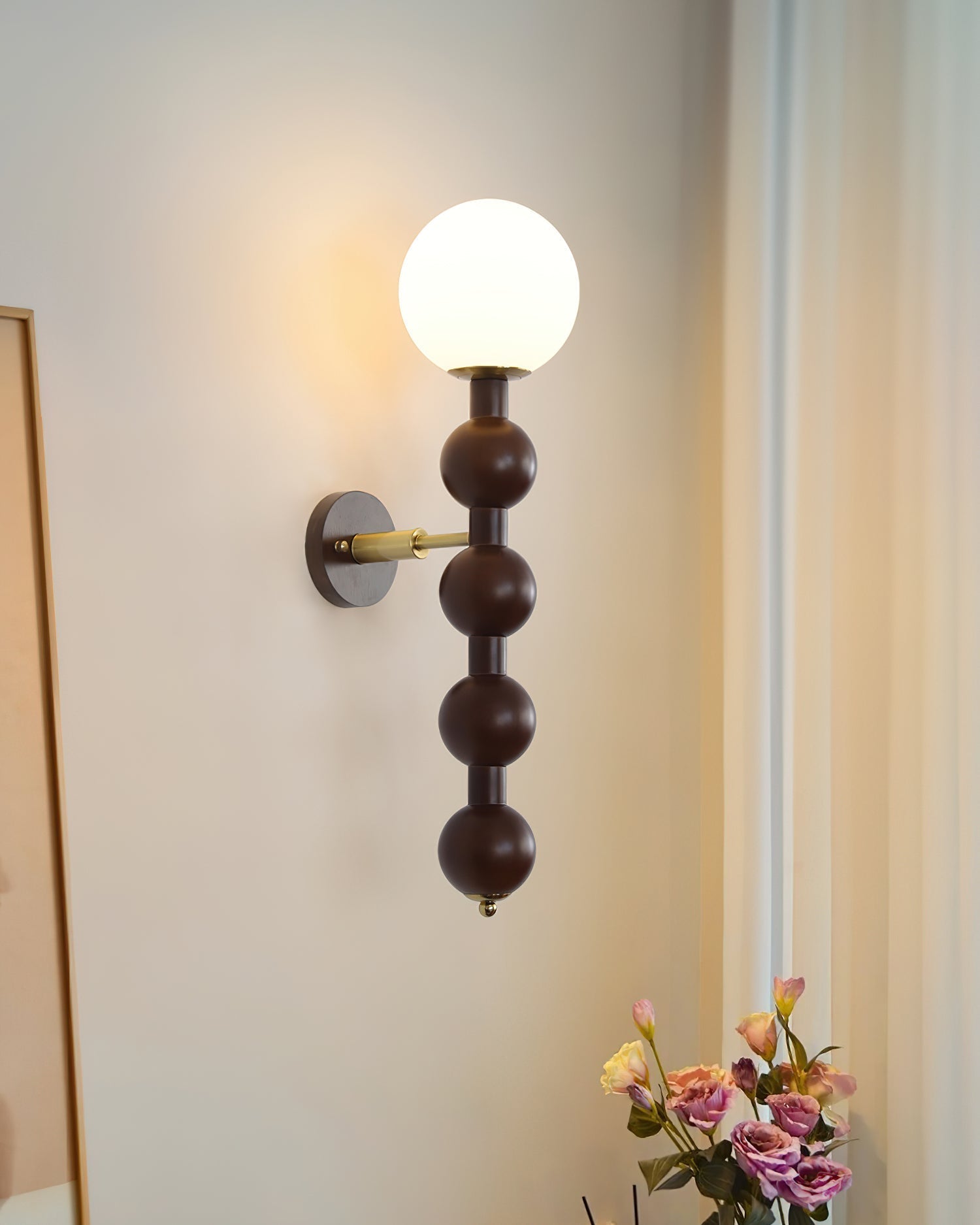 Wall Lamp Gourd in Metal Wood and Glass Modern Style - Letslighting